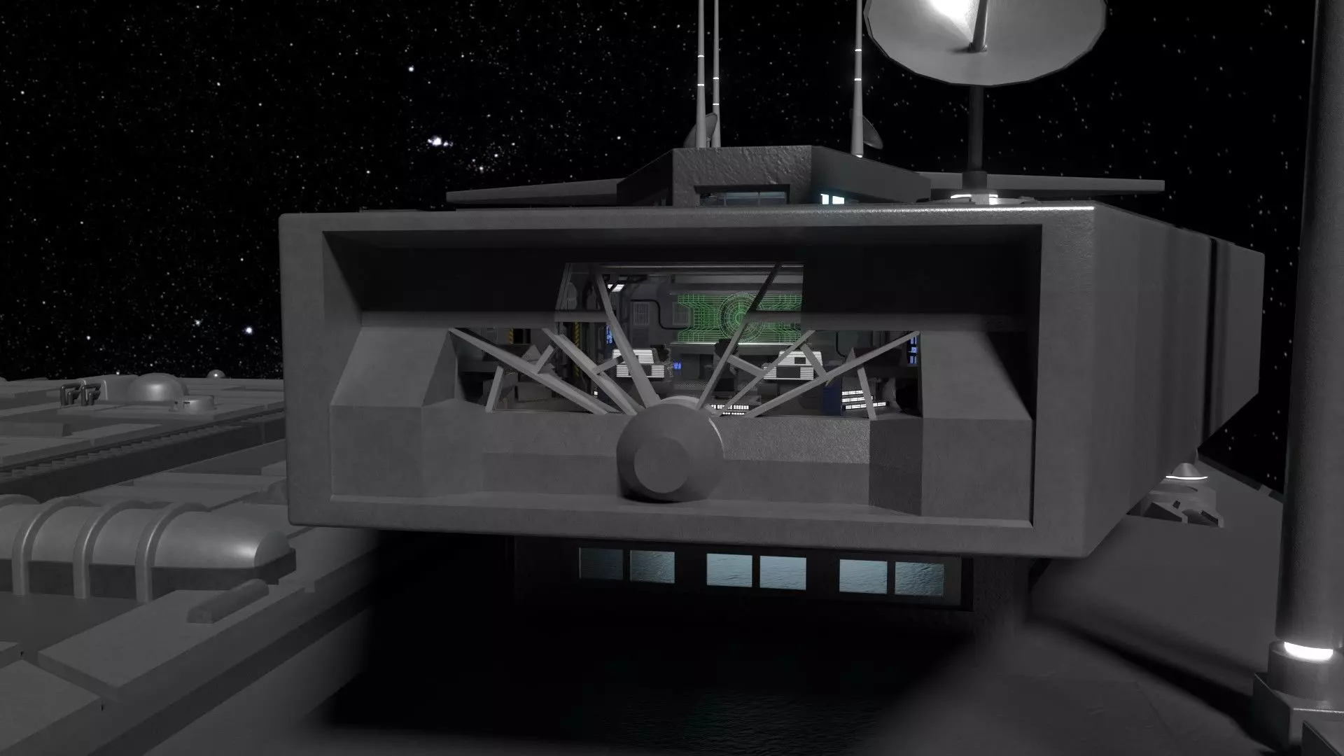 StarGate F-304 Daedalus Battlecruiser Bridge 3D model_0