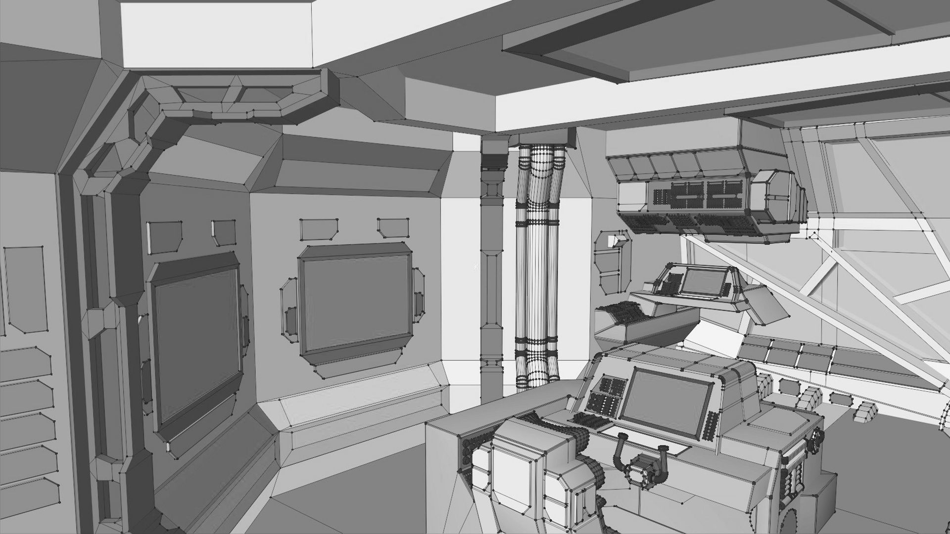 StarGate F-304 Daedalus Battlecruiser Bridge 3D model_13