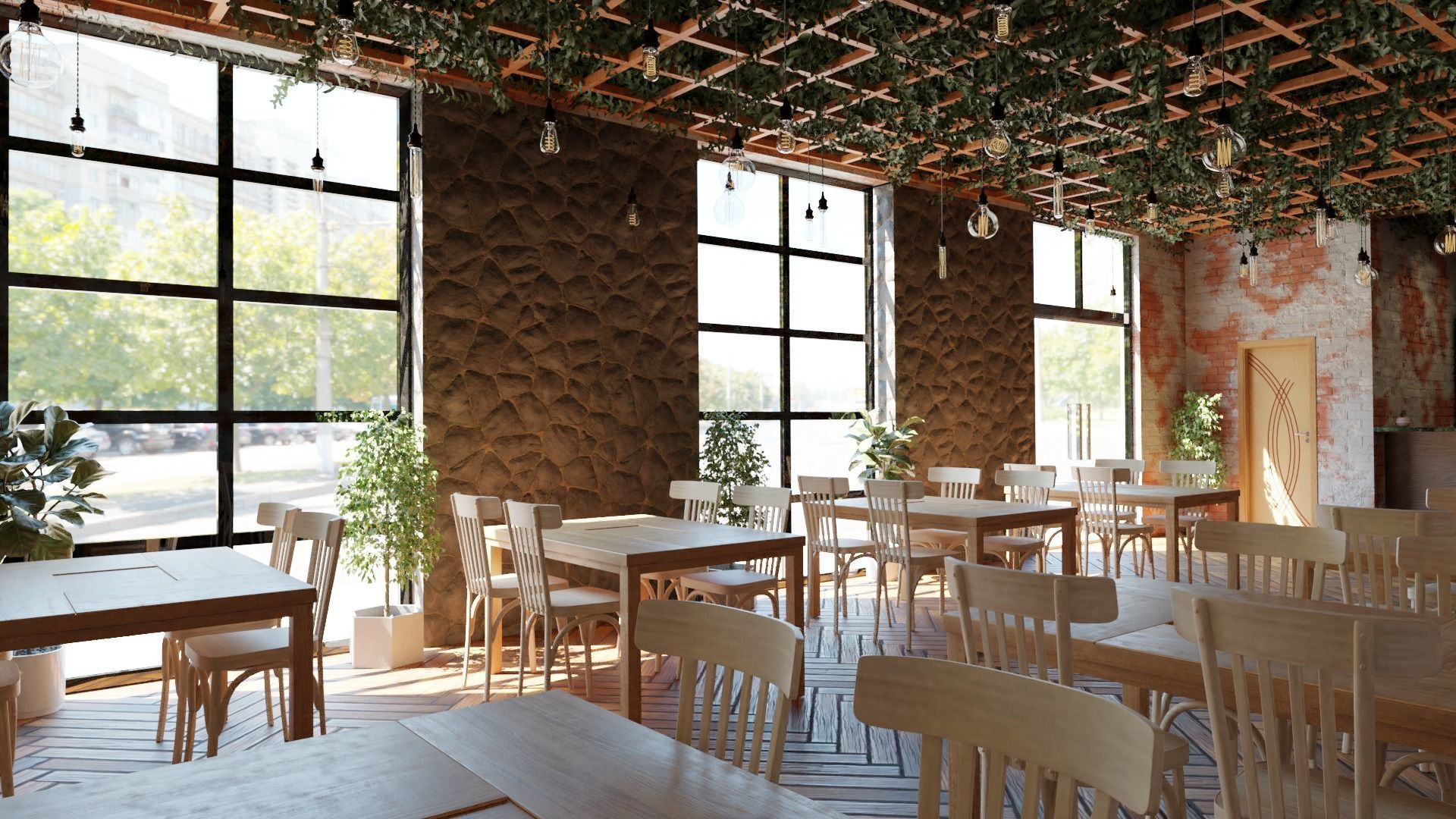 CAFE INTERIOR MODERN 3D model_3