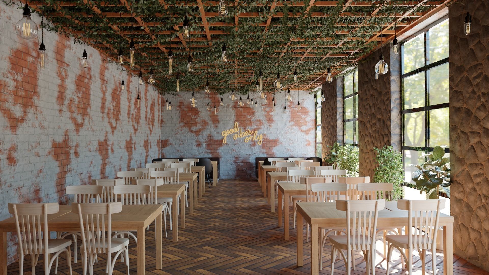 CAFE INTERIOR MODERN 3D model_1