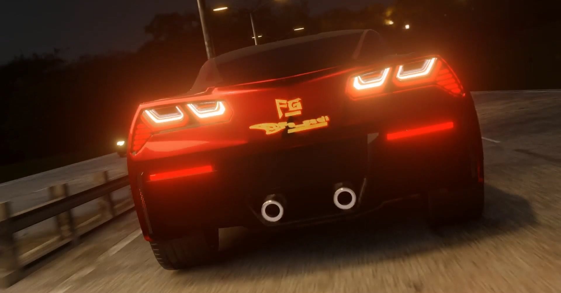 Night Car Track Vehicle Light 3D model Low-poly 3D model_12