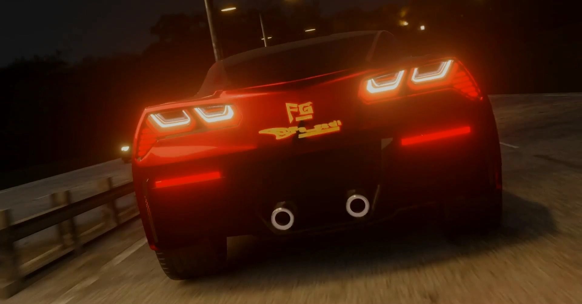 Night Car Track Vehicle Light 3D model Low-poly 3D model_10