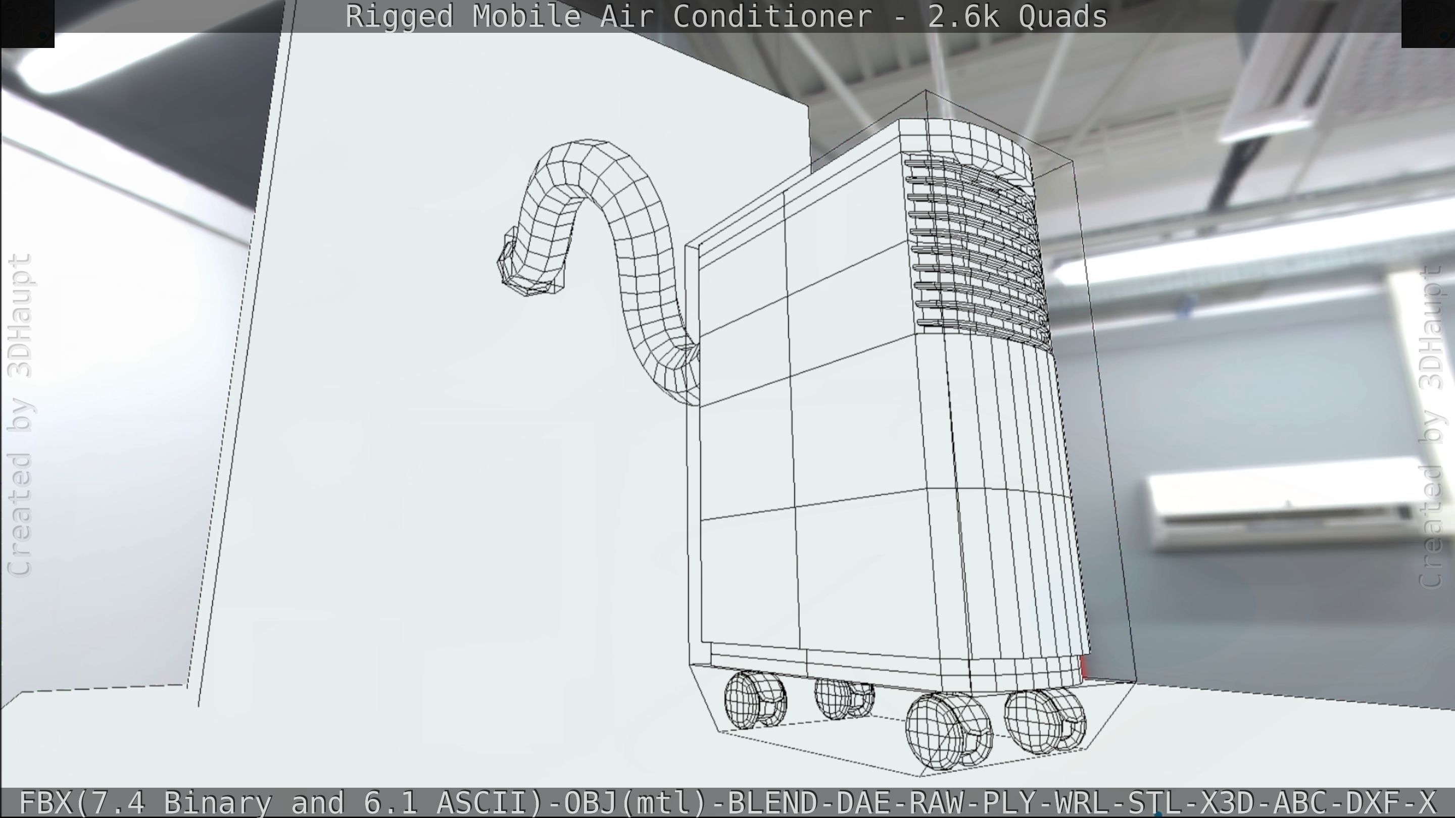 Air Conditioner Rigged Low-poly 3D model_169