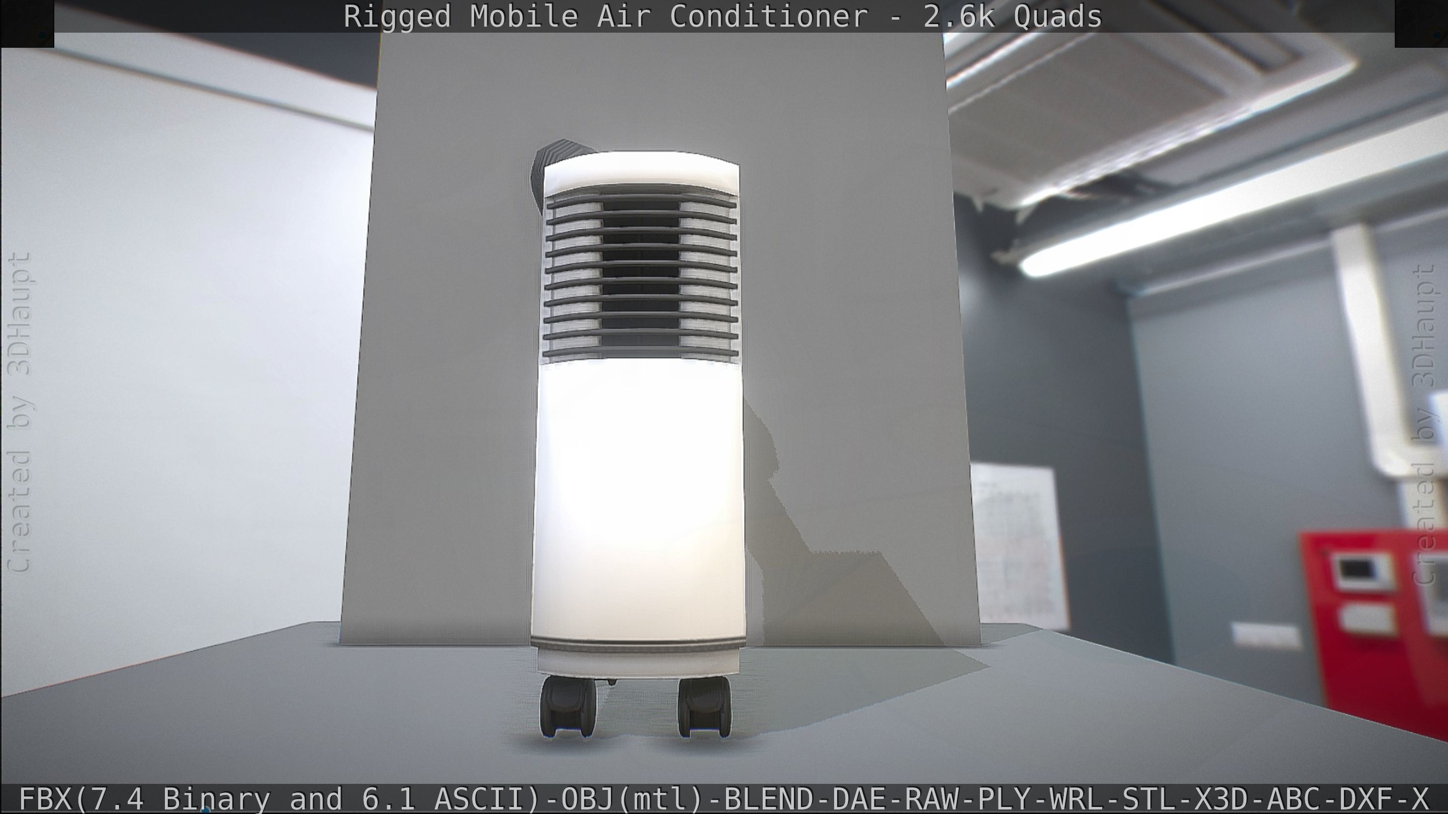 Air Conditioner Rigged Low-poly 3D model_193
