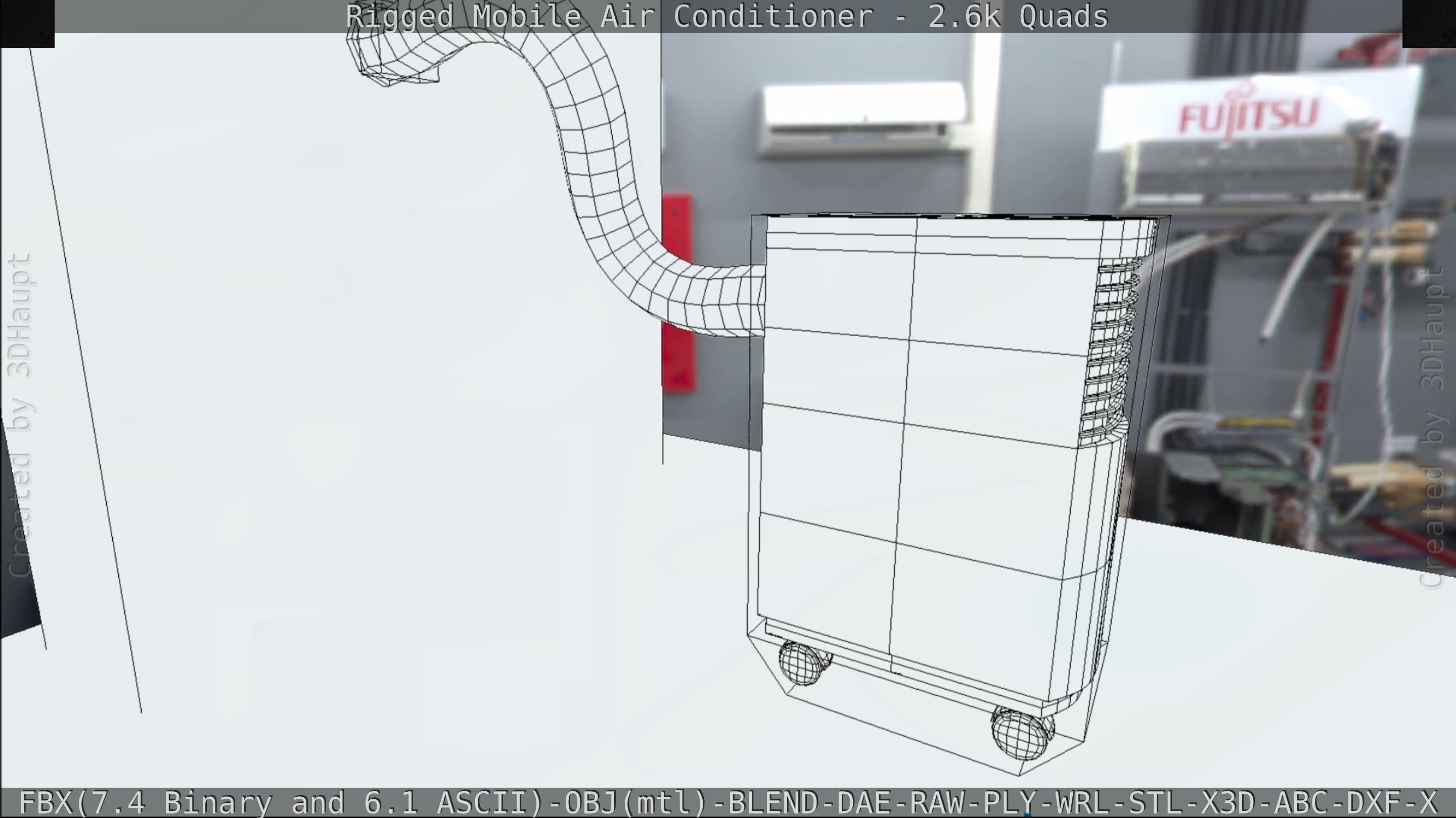 Air Conditioner Rigged Low-poly 3D model_164