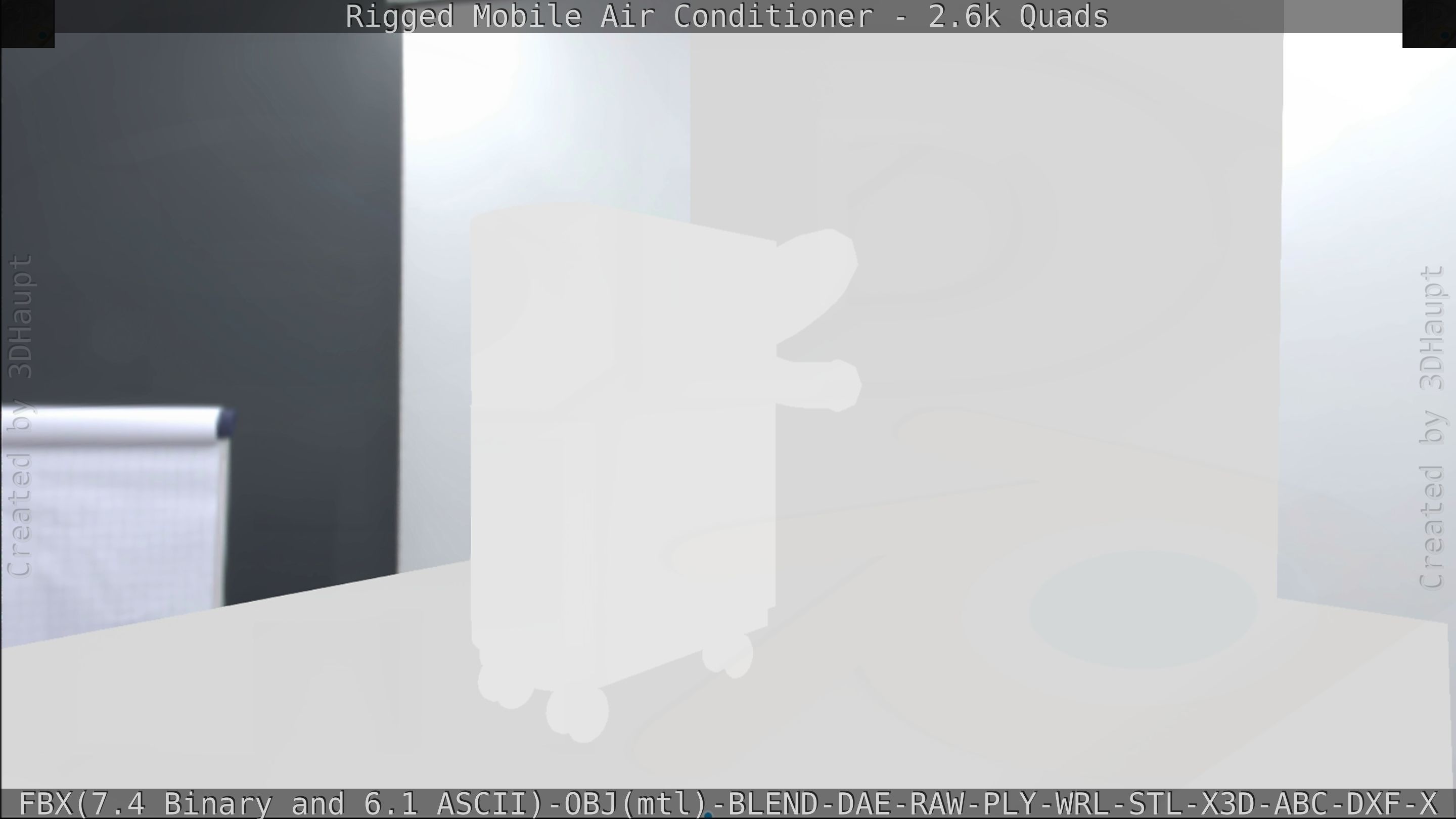 Air Conditioner Rigged Low-poly 3D model_151