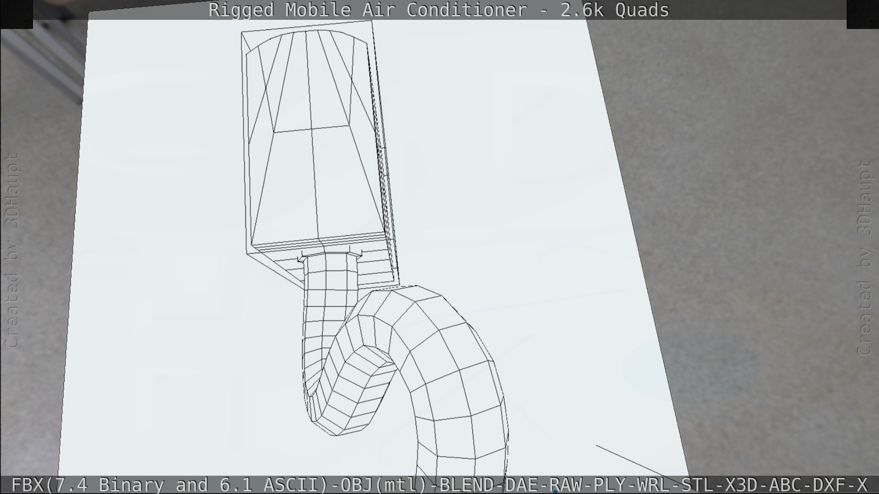 Air Conditioner Rigged Low-poly 3D model_160