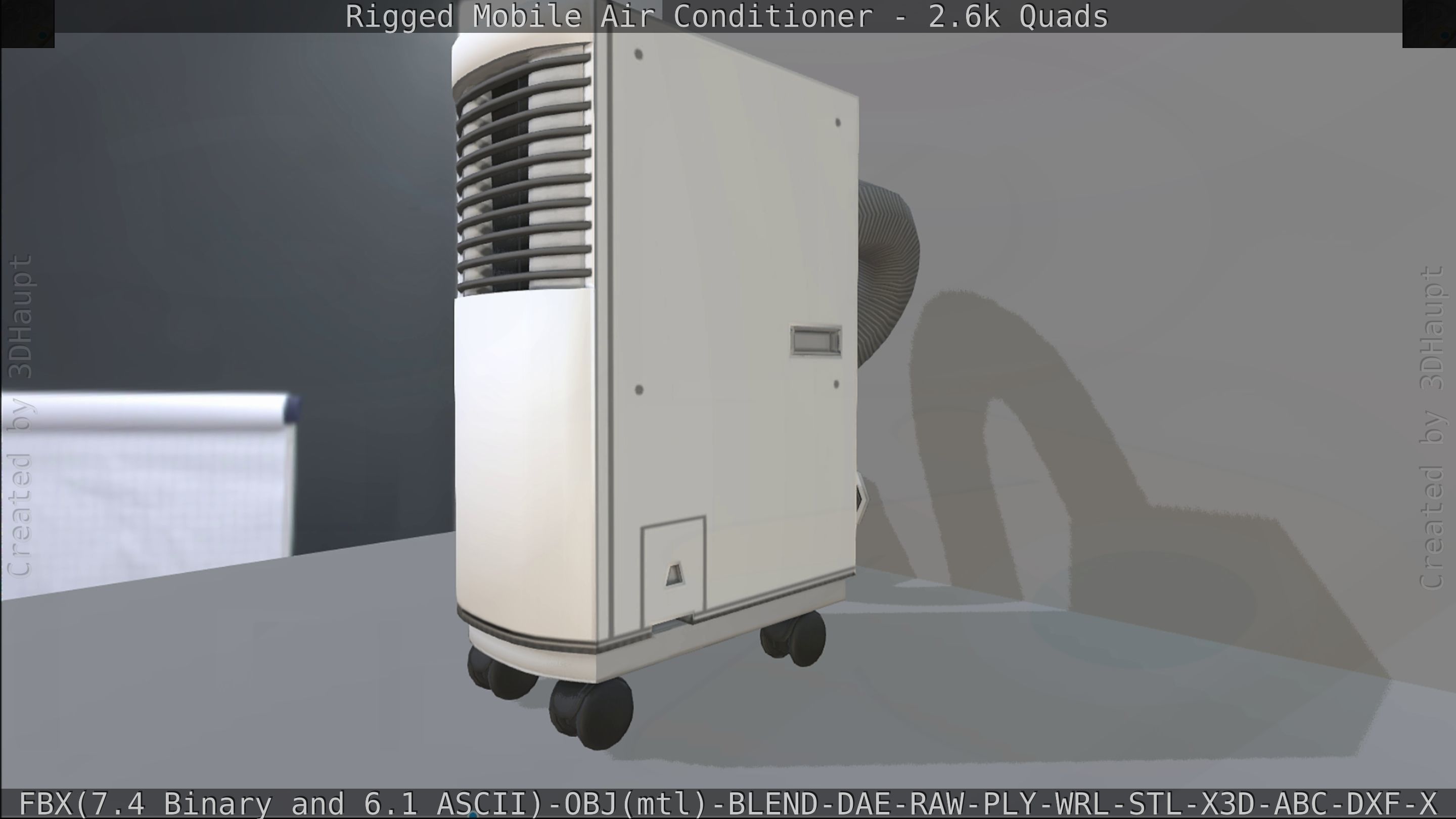 Air Conditioner Rigged Low-poly 3D model_202