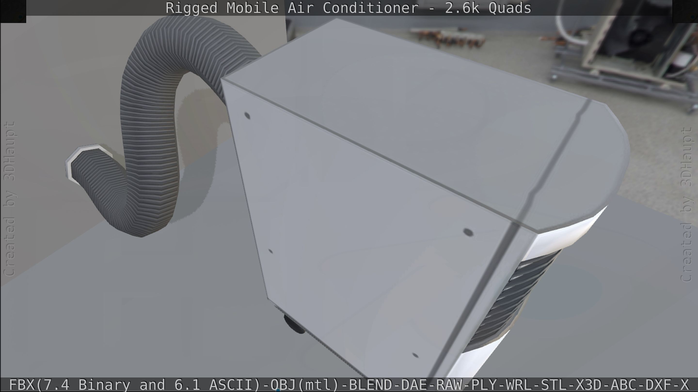 Air Conditioner Rigged Low-poly 3D model_206