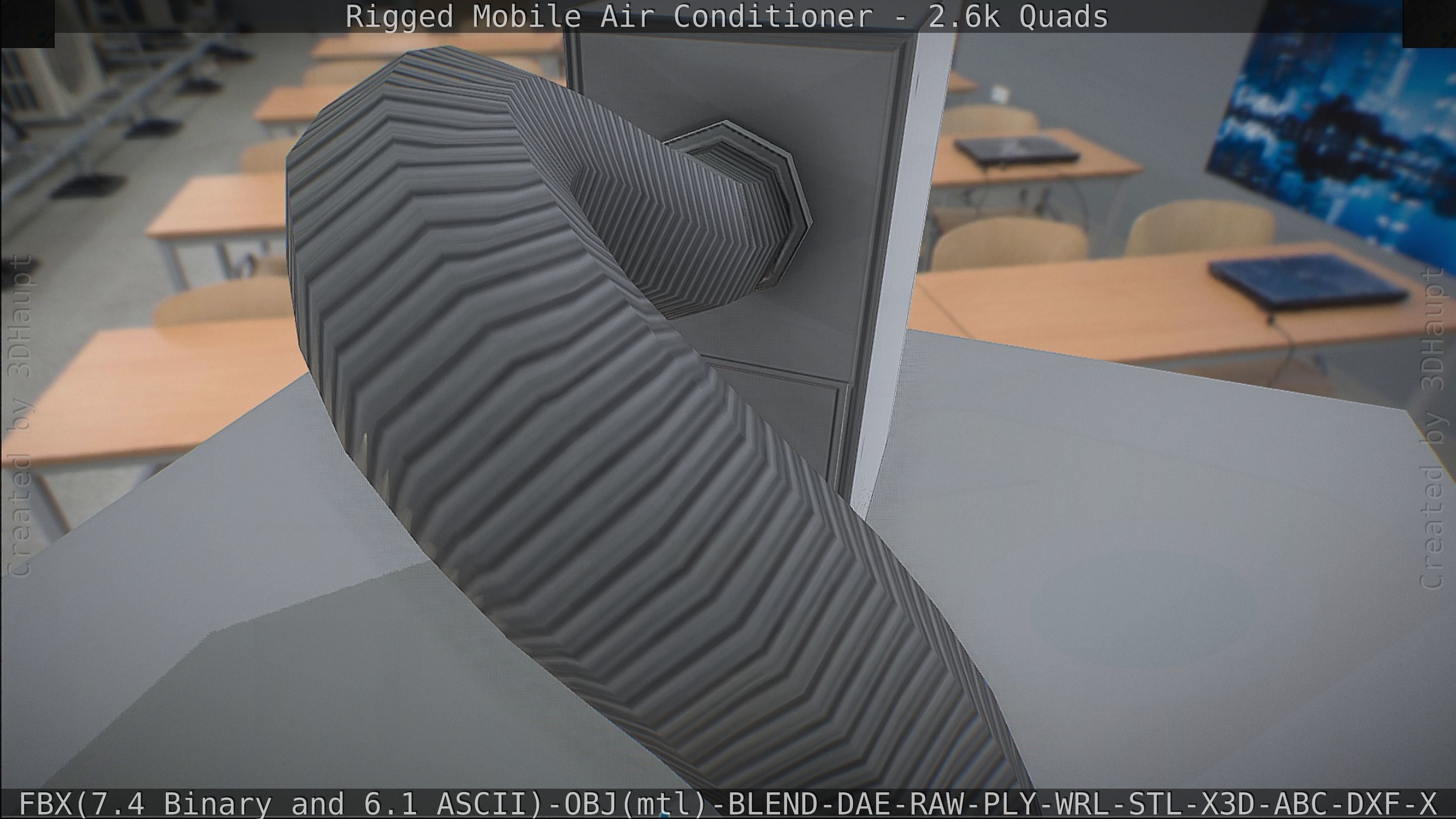 Air Conditioner Rigged Low-poly 3D model_61