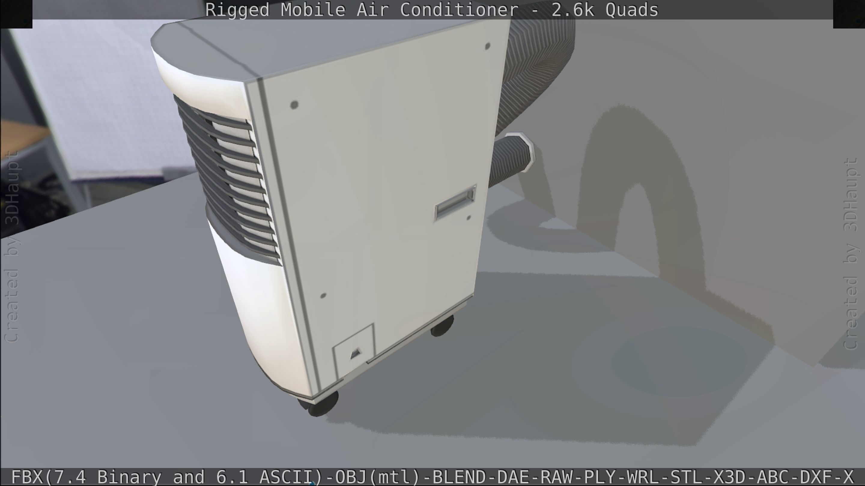 Air Conditioner Rigged Low-poly 3D model_204