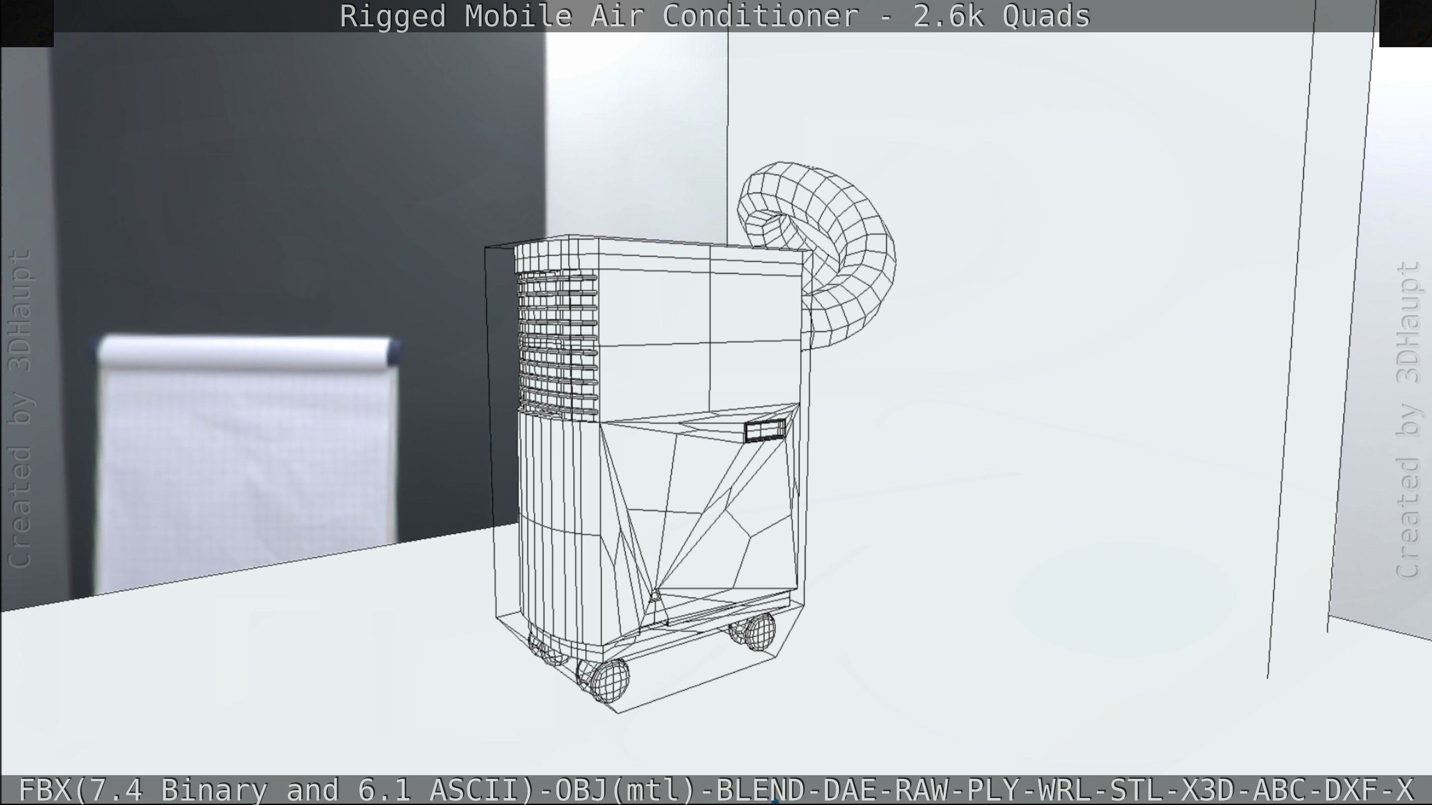 Air Conditioner Rigged Low-poly 3D model_156