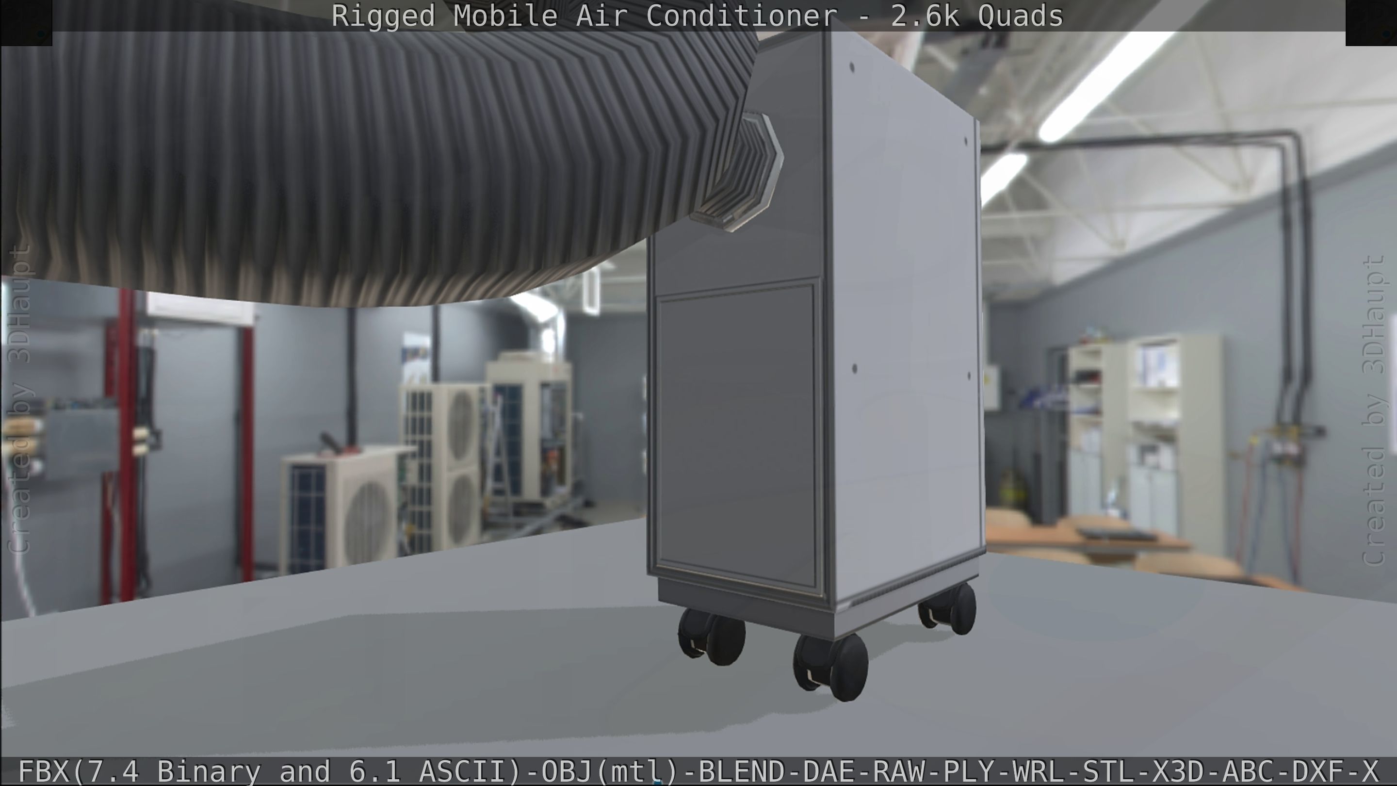 Air Conditioner Rigged Low-poly 3D model_210