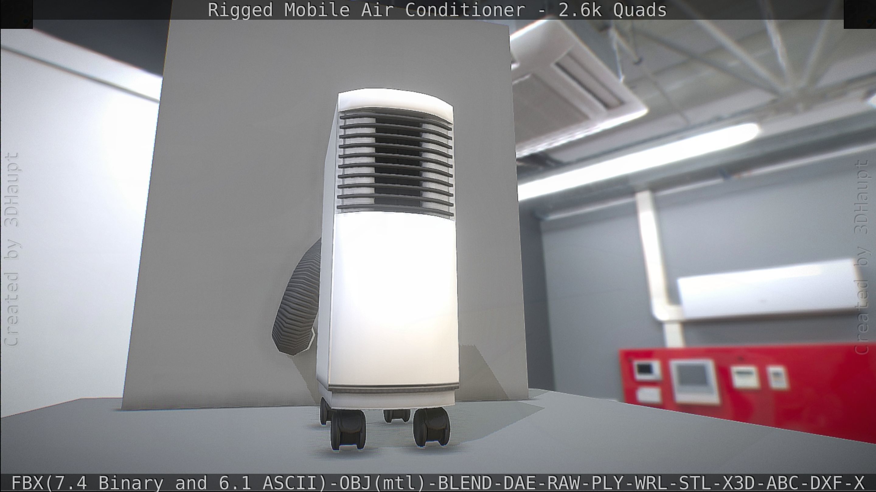 Air Conditioner Rigged Low-poly 3D model_185