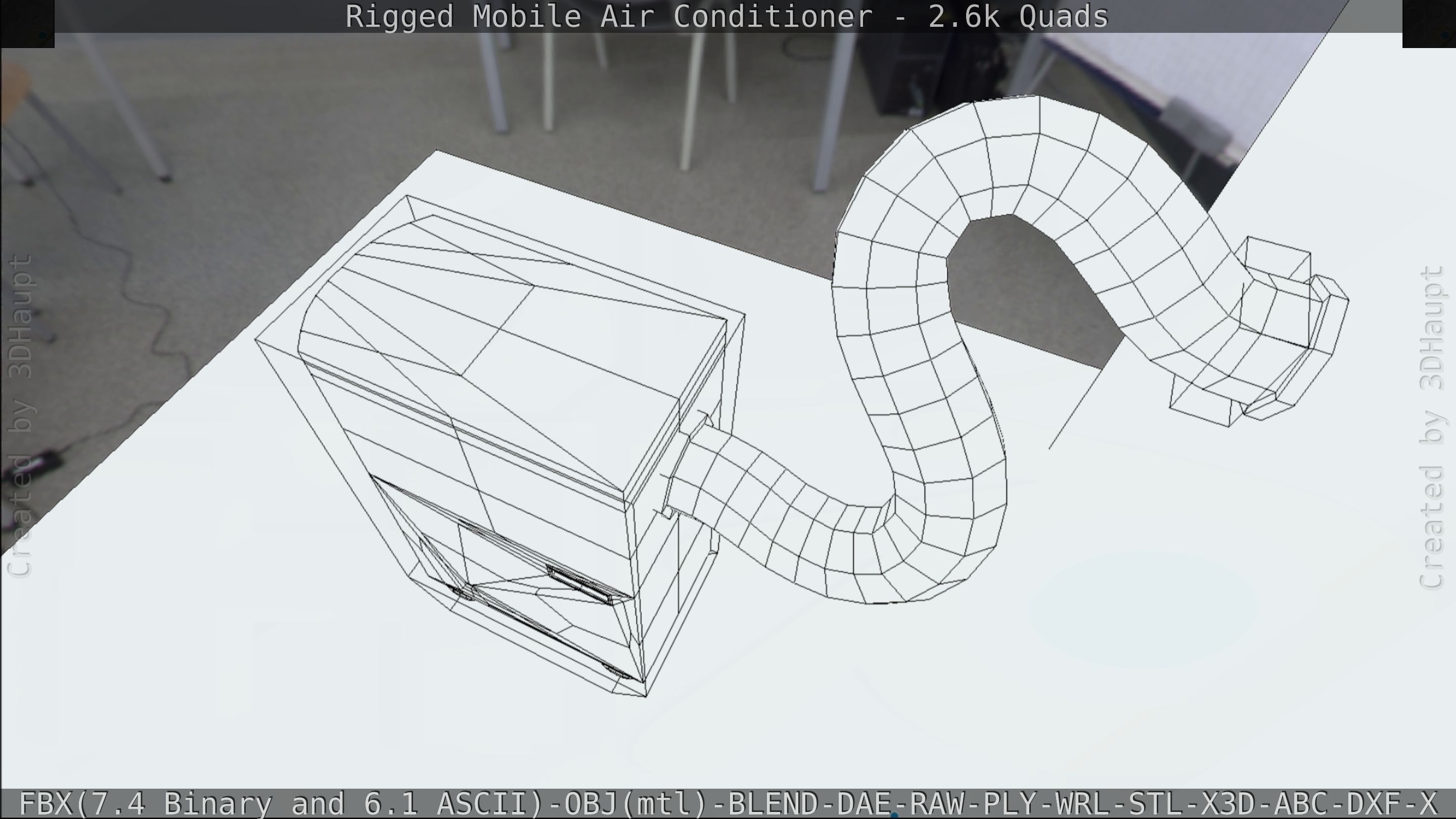 Air Conditioner Rigged Low-poly 3D model_159