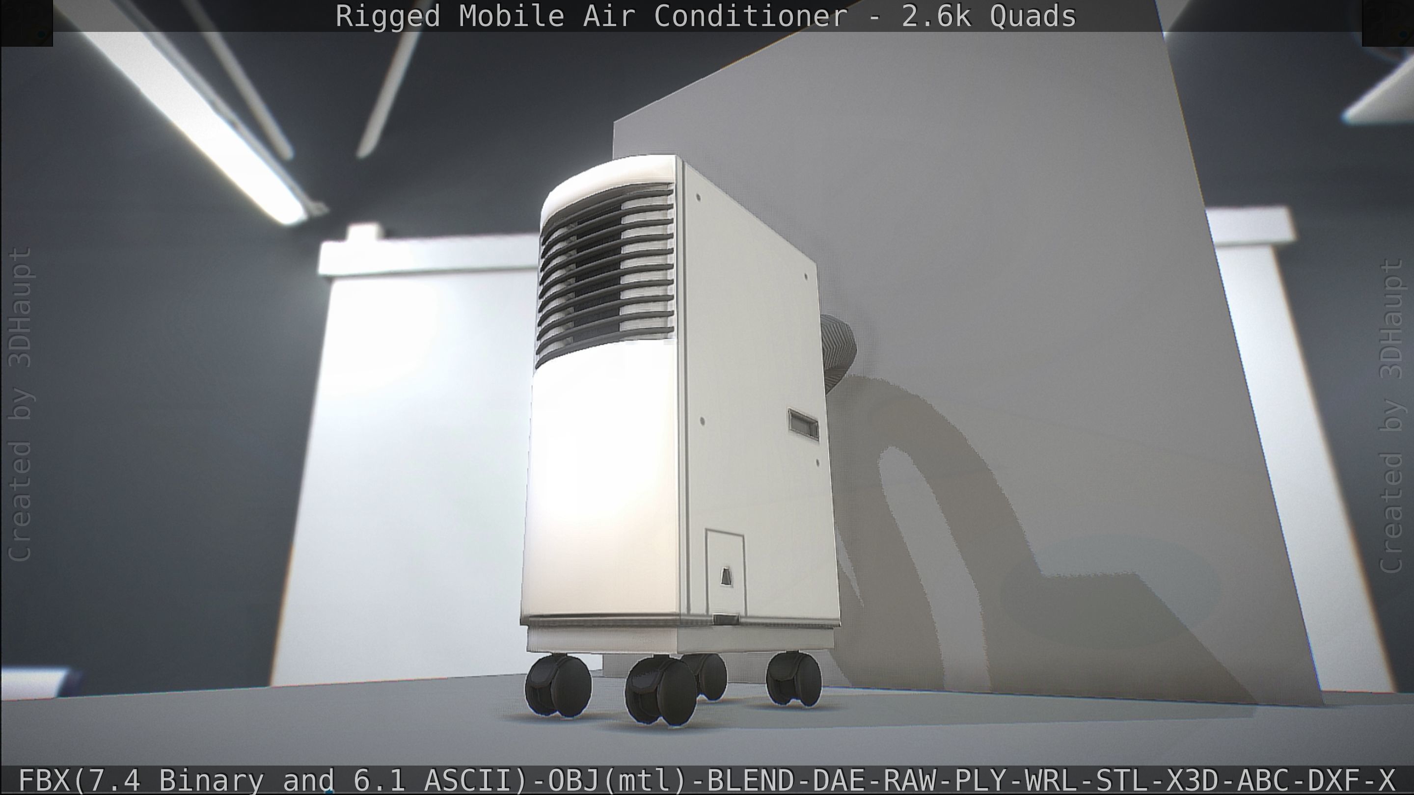 Air Conditioner Rigged Low-poly 3D model_198