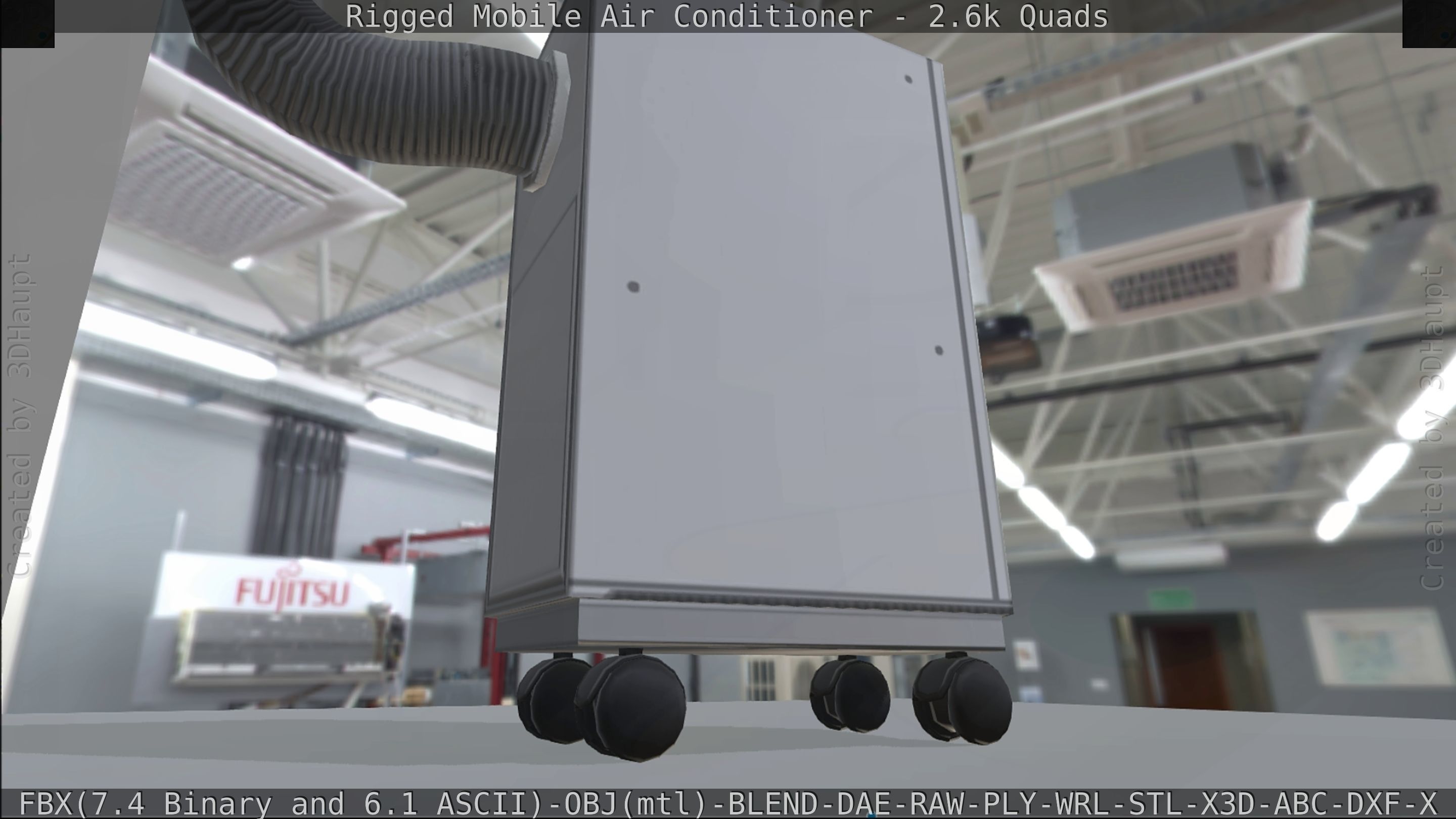 Air Conditioner Rigged Low-poly 3D model_215