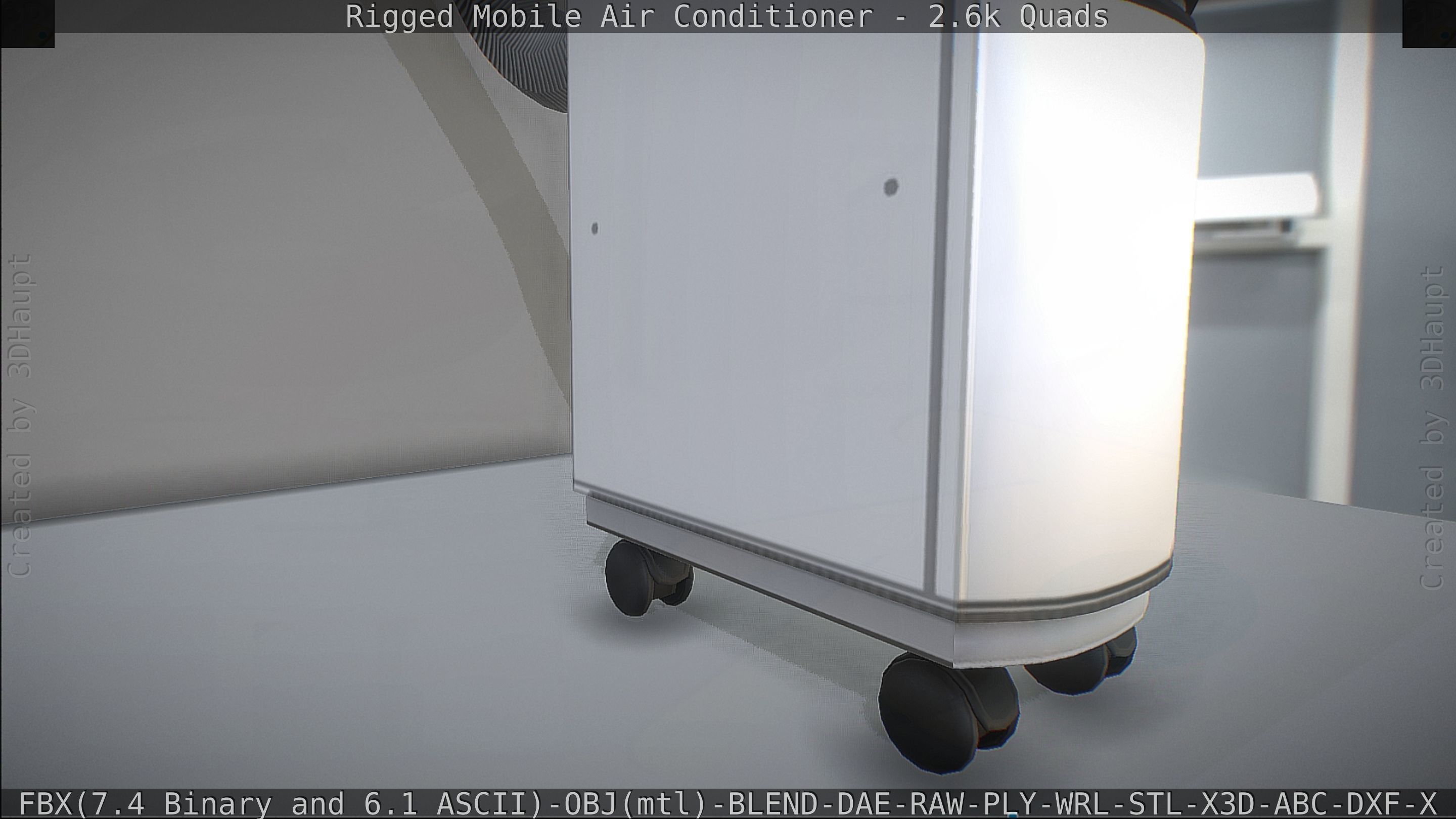 Air Conditioner Rigged Low-poly 3D model_72