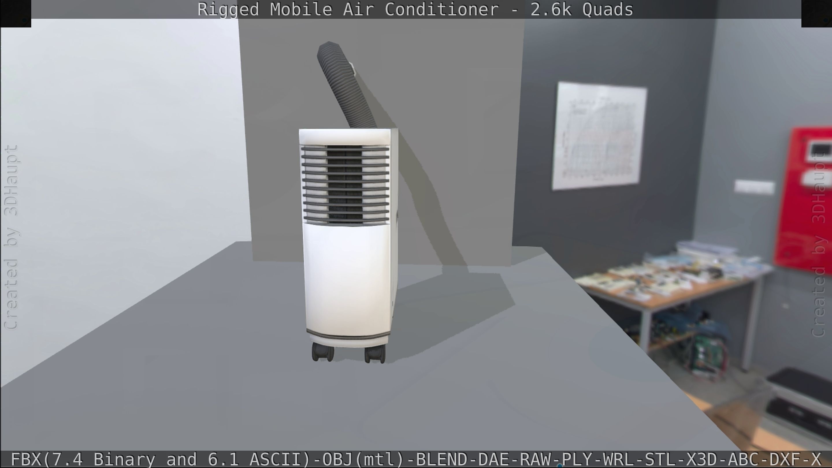 Air Conditioner Rigged Low-poly 3D model_218