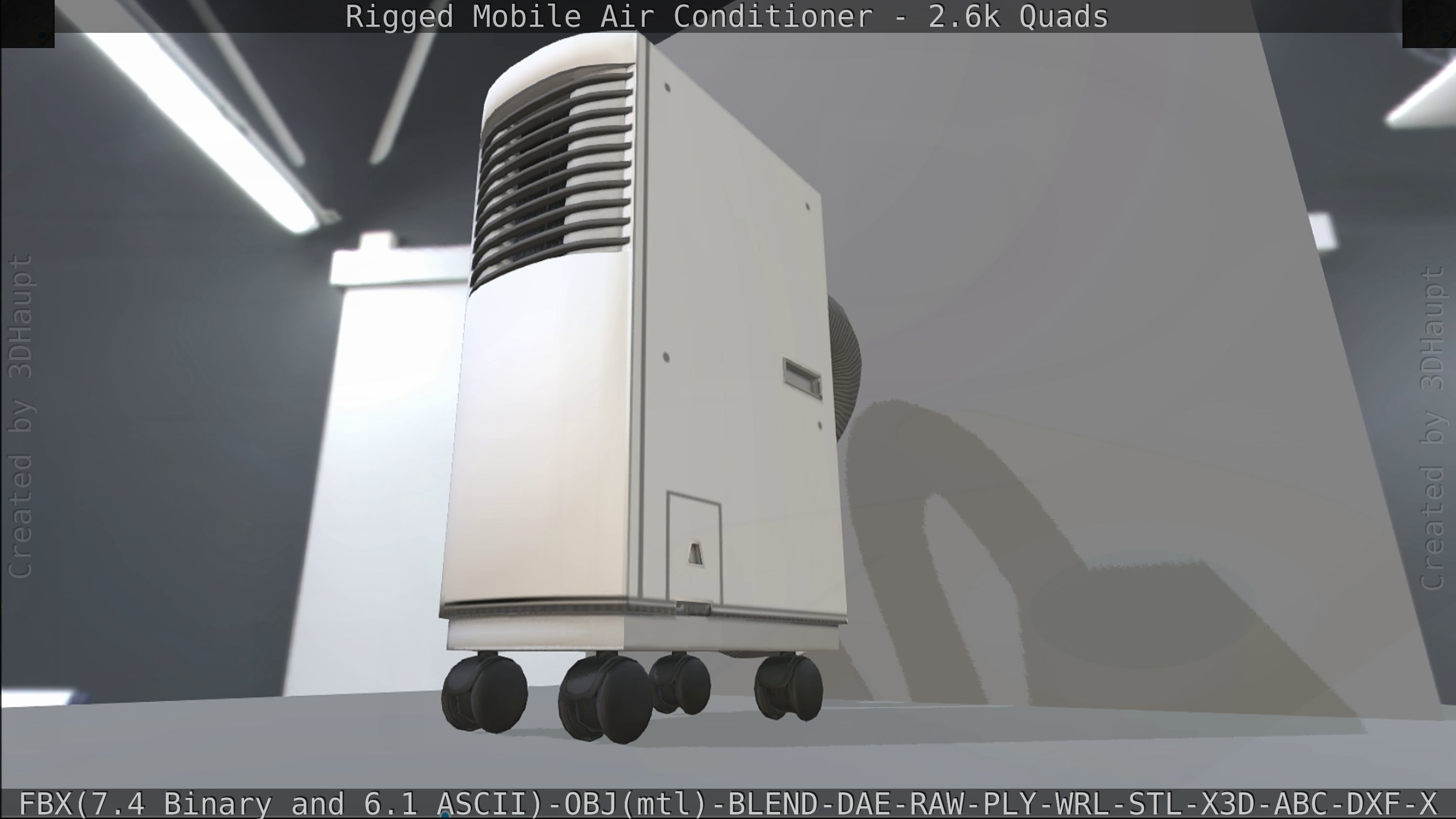 Air Conditioner Rigged Low-poly 3D model_201