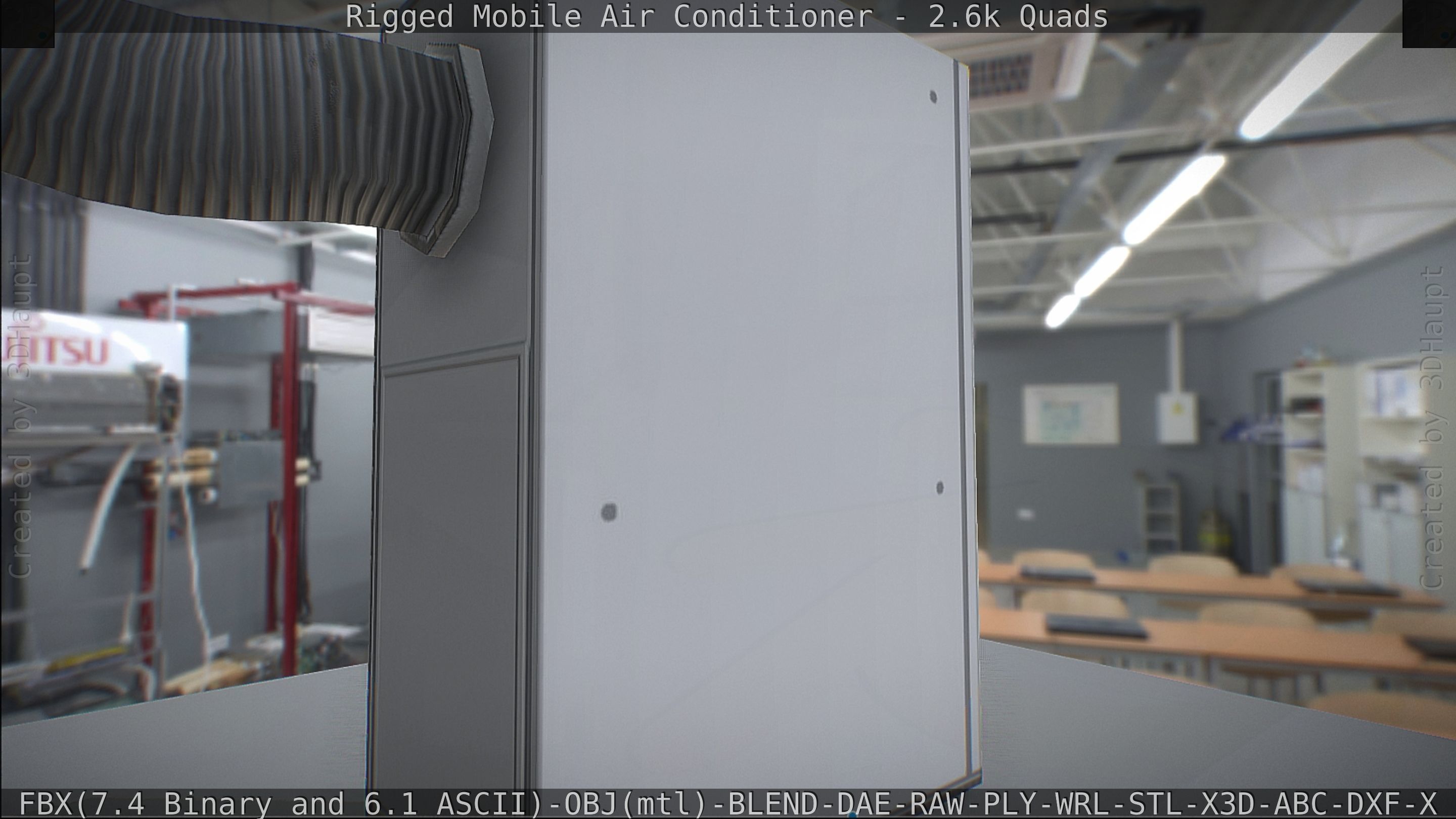 Air Conditioner Rigged Low-poly 3D model_66