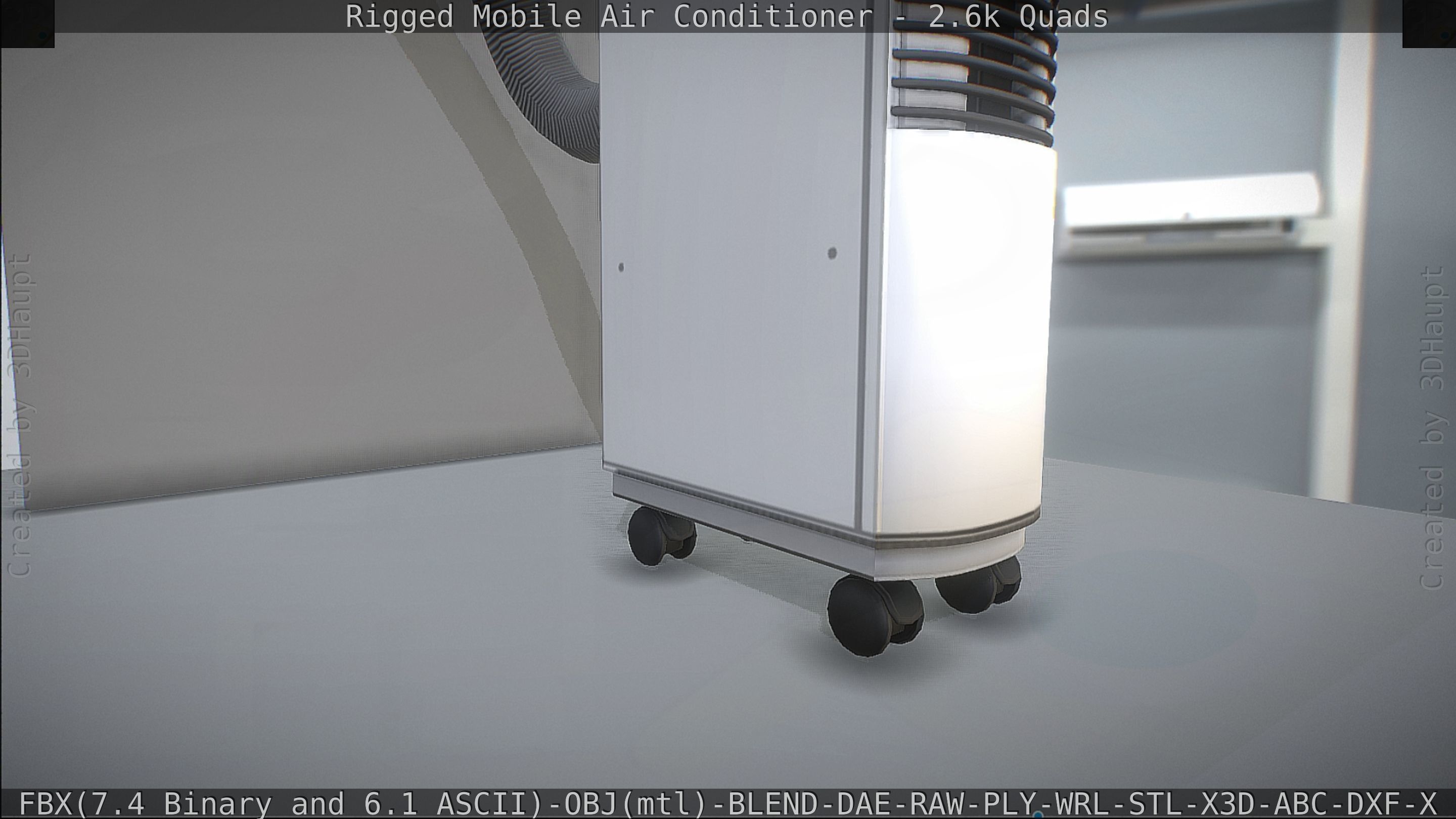 Air Conditioner Rigged Low-poly 3D model_73