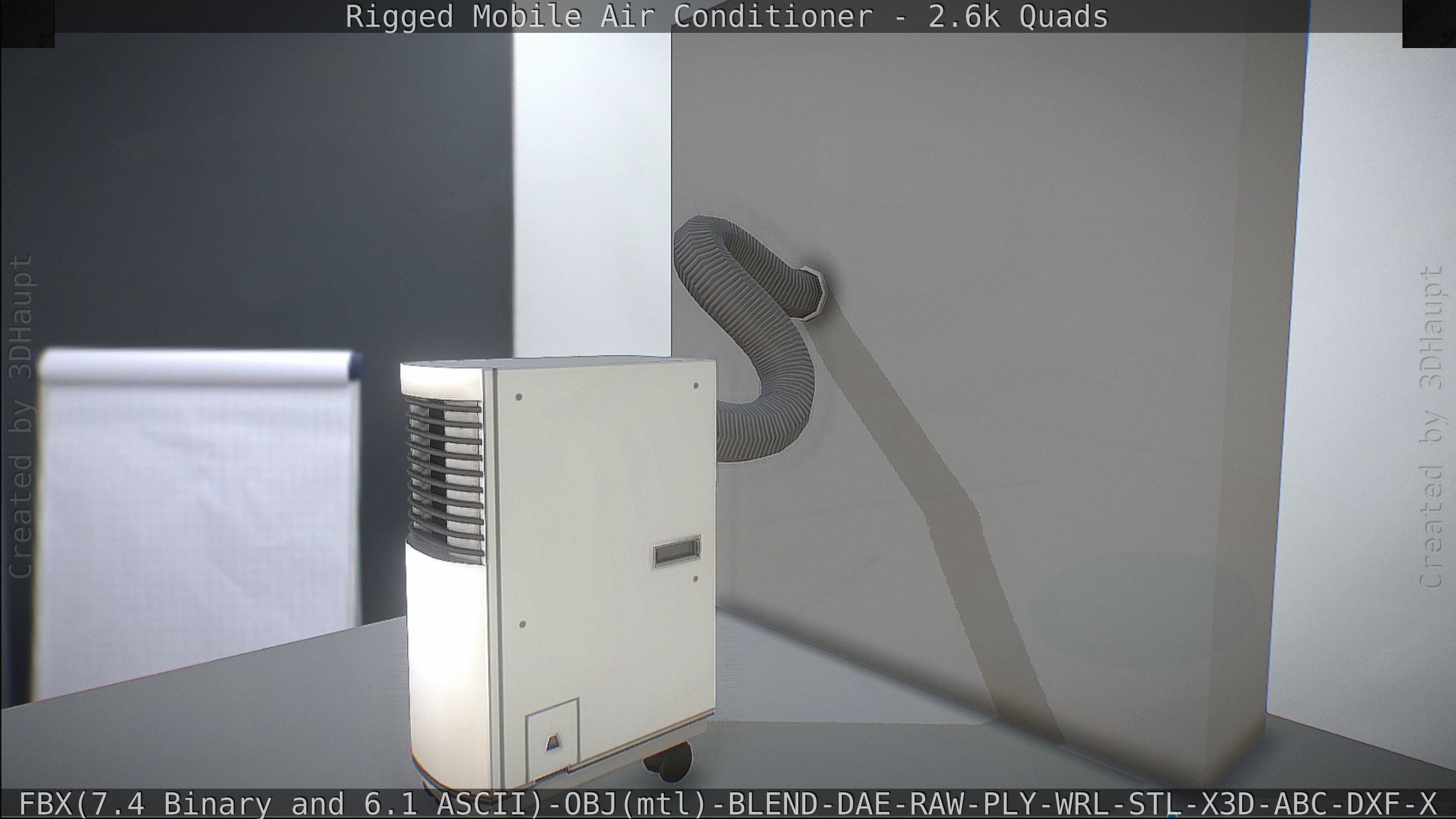 Air Conditioner Rigged Low-poly 3D model_112