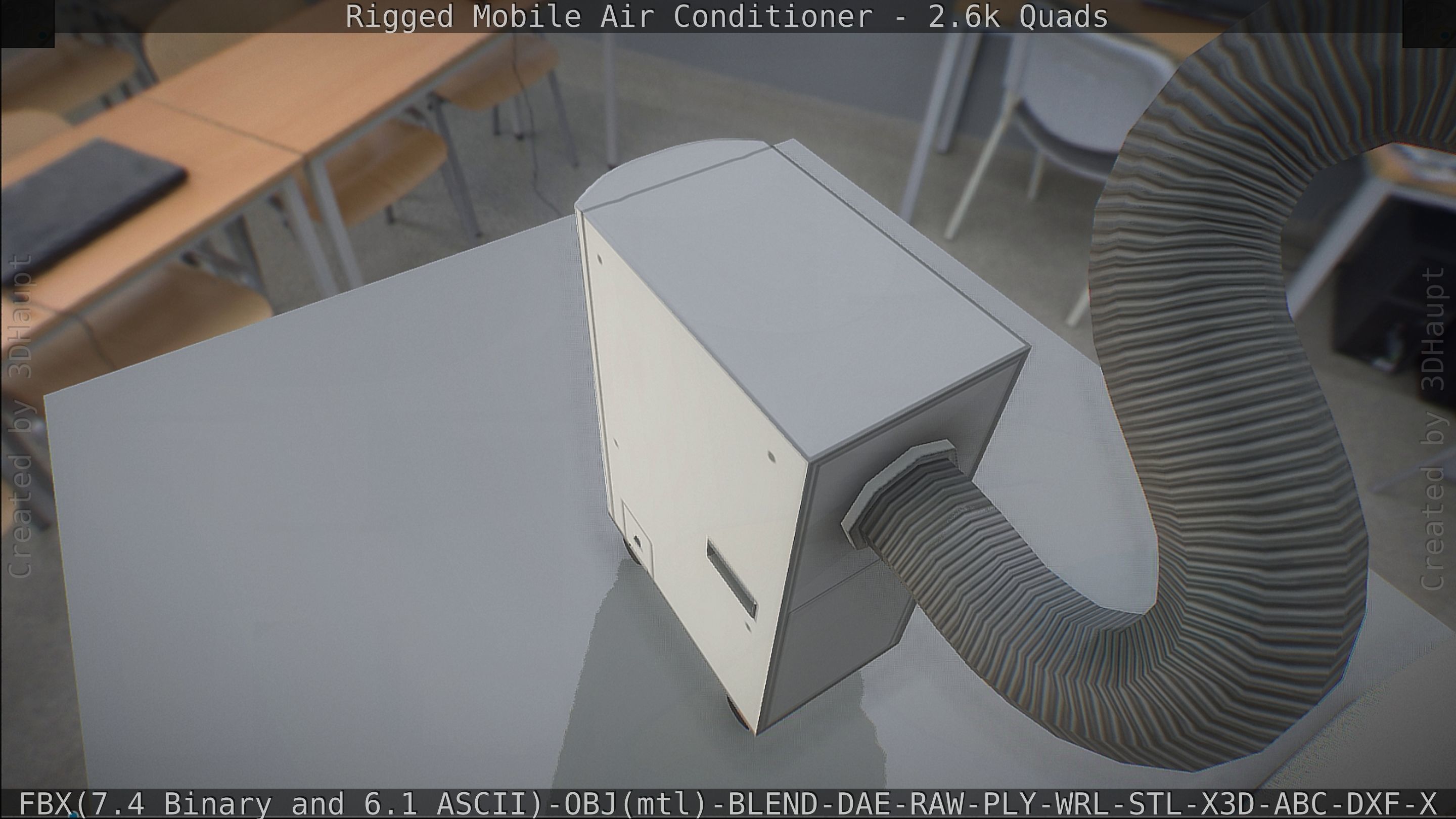Air Conditioner Rigged Low-poly 3D model_237