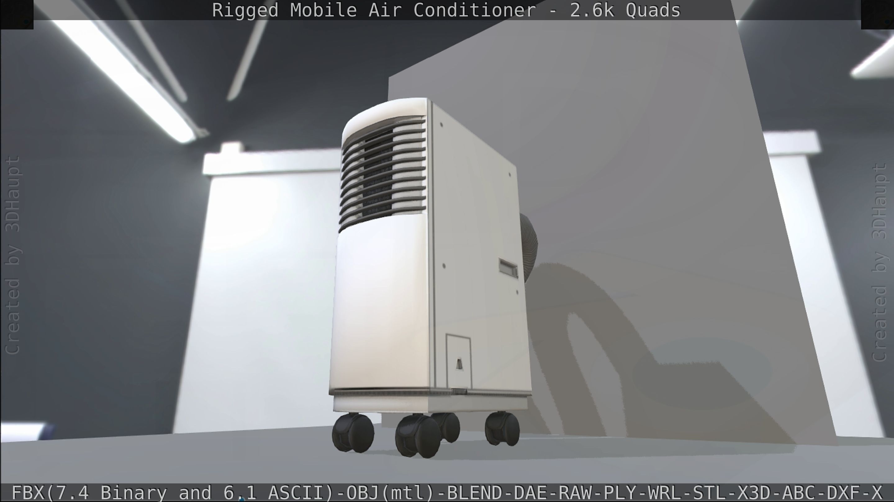 Air Conditioner Rigged Low-poly 3D model_199