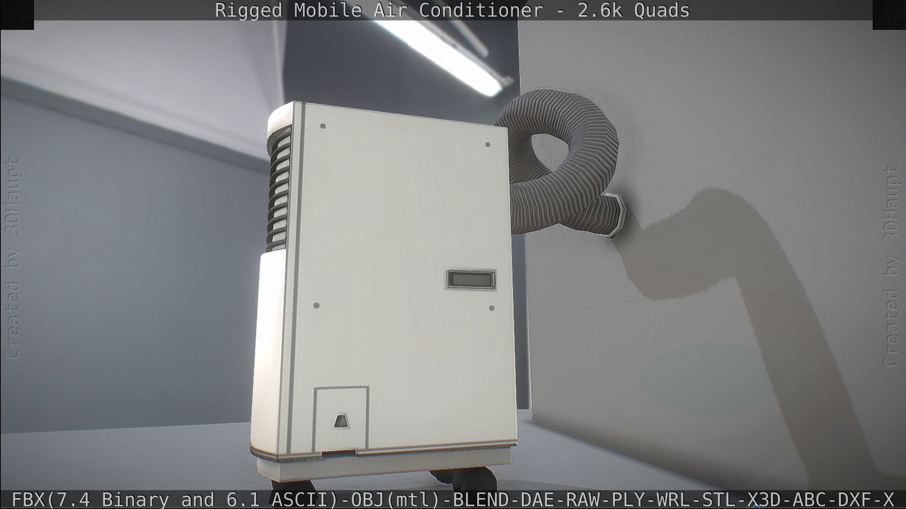 Air Conditioner Rigged Low-poly 3D model_50