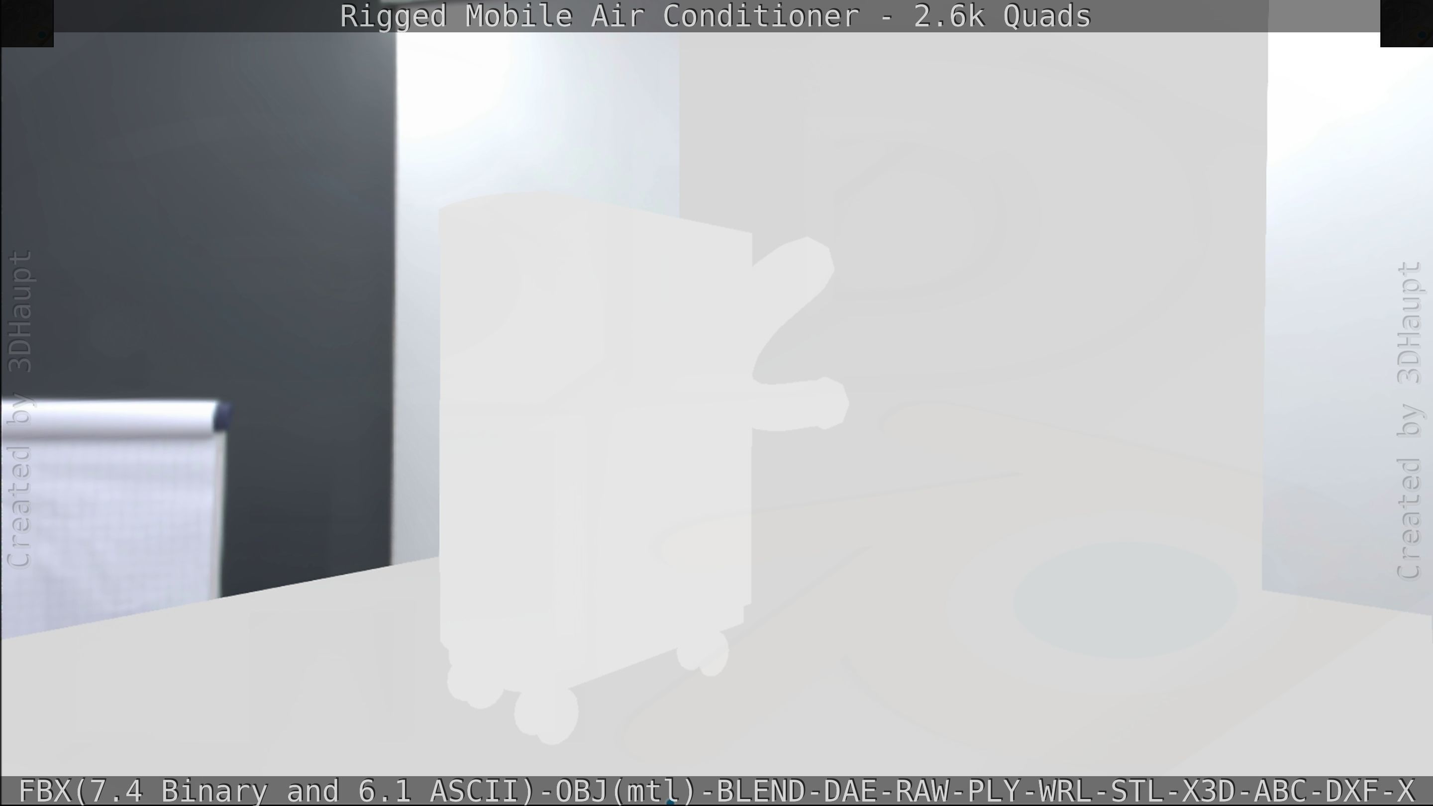 Air Conditioner Rigged Low-poly 3D model_152