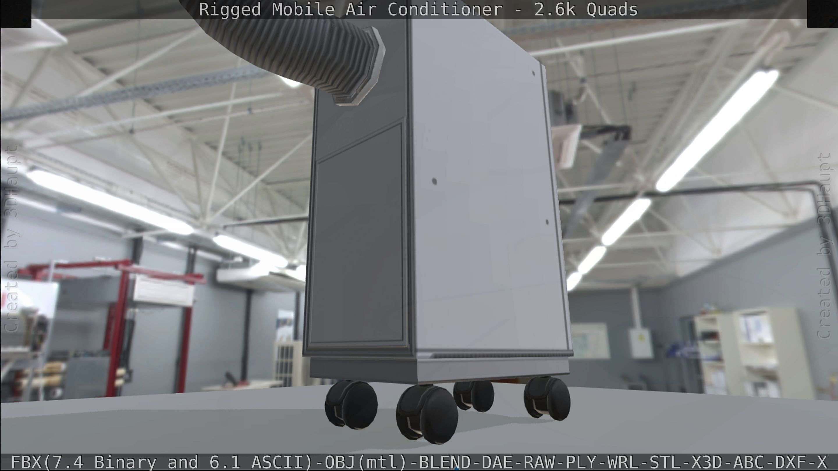 Air Conditioner Rigged Low-poly 3D model_213