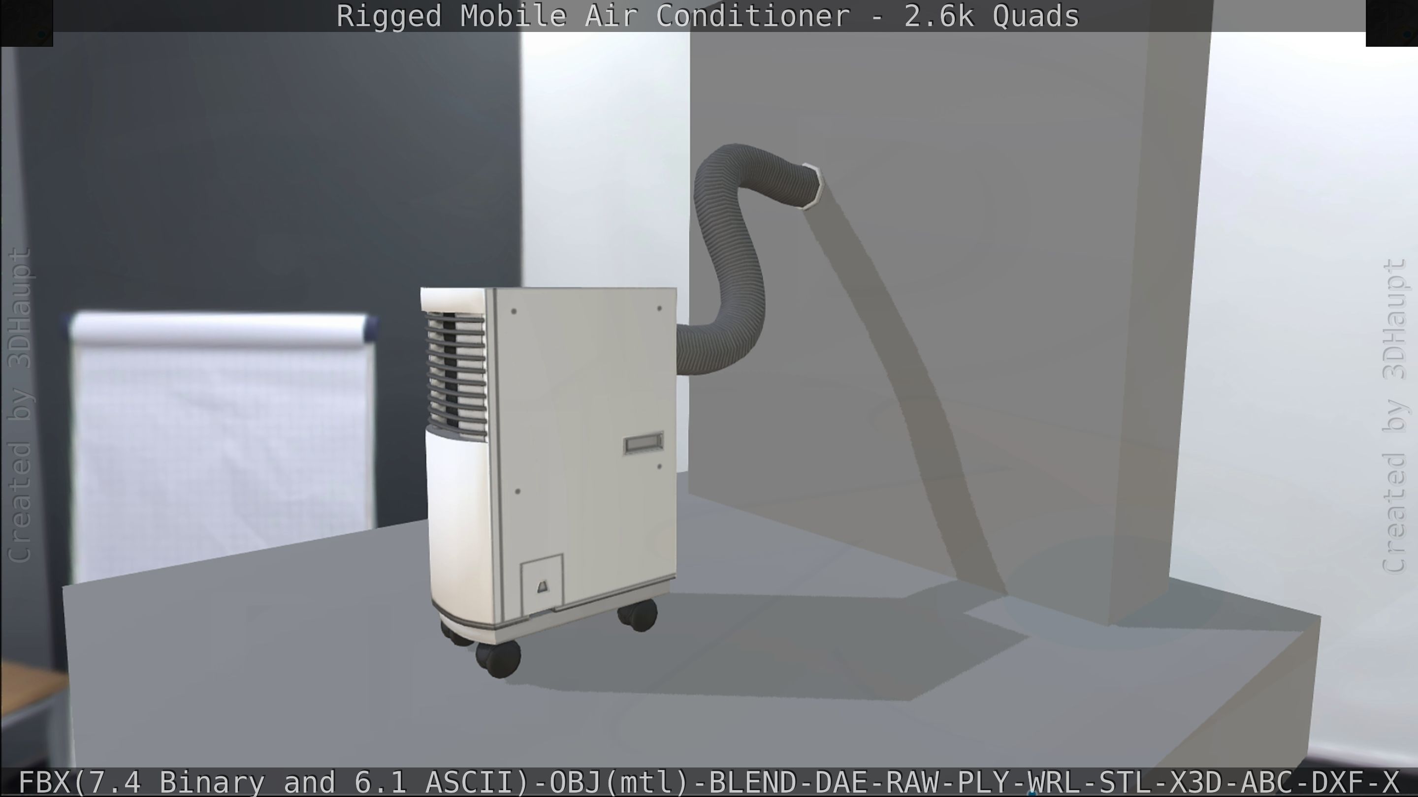 Air Conditioner Rigged Low-poly 3D model_221