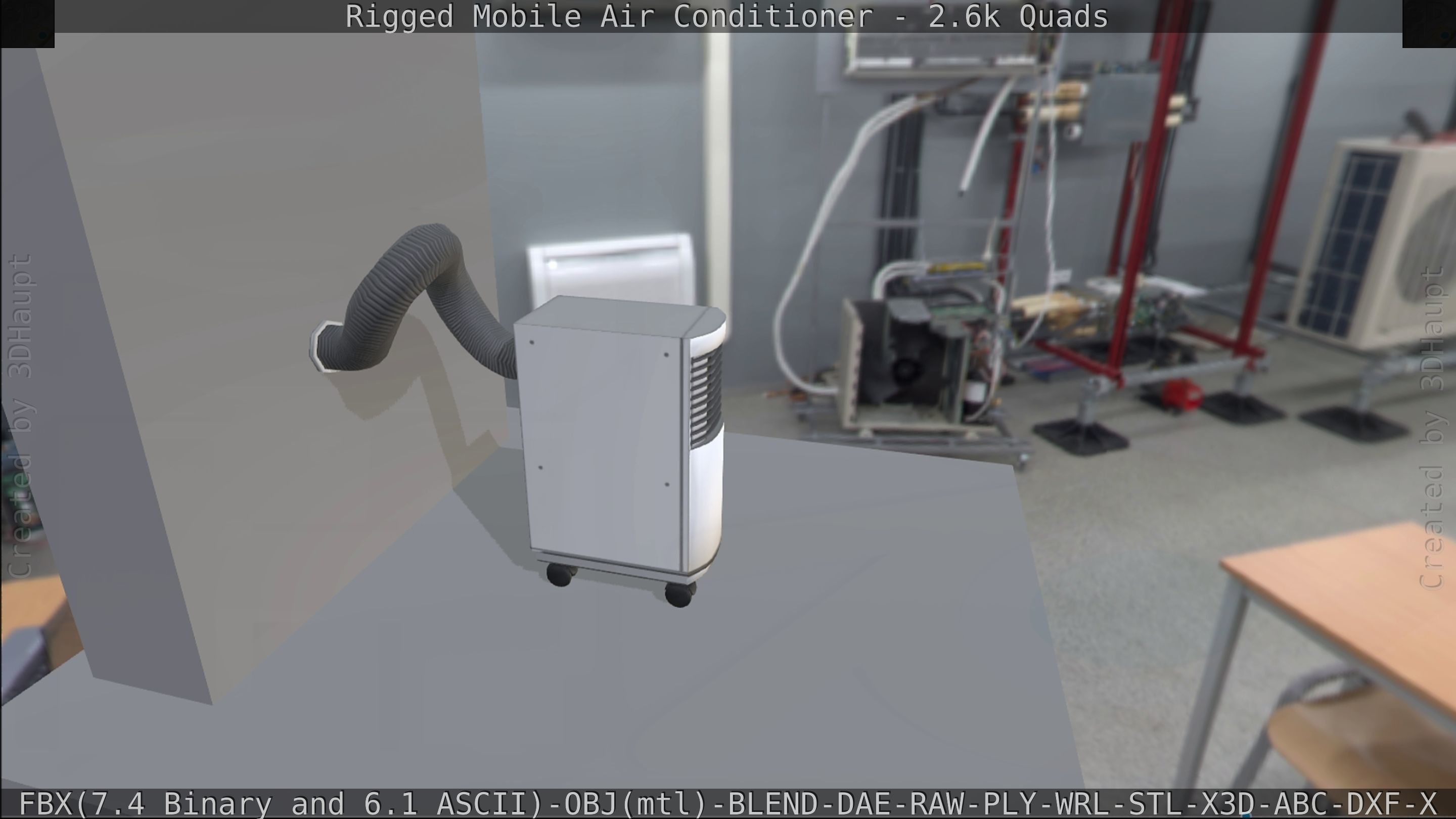 Air Conditioner Rigged Low-poly 3D model_228