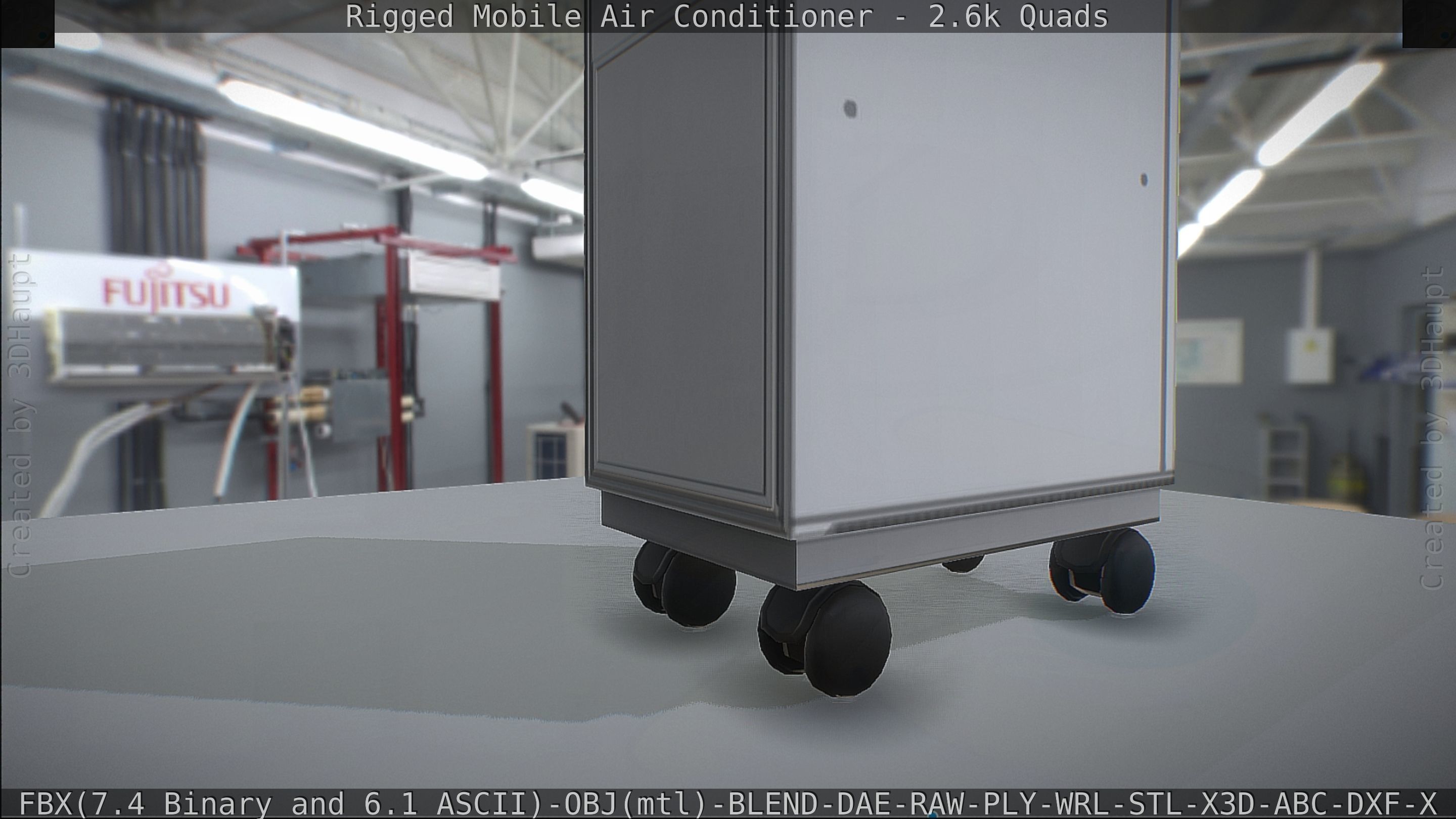Air Conditioner Rigged Low-poly 3D model_68