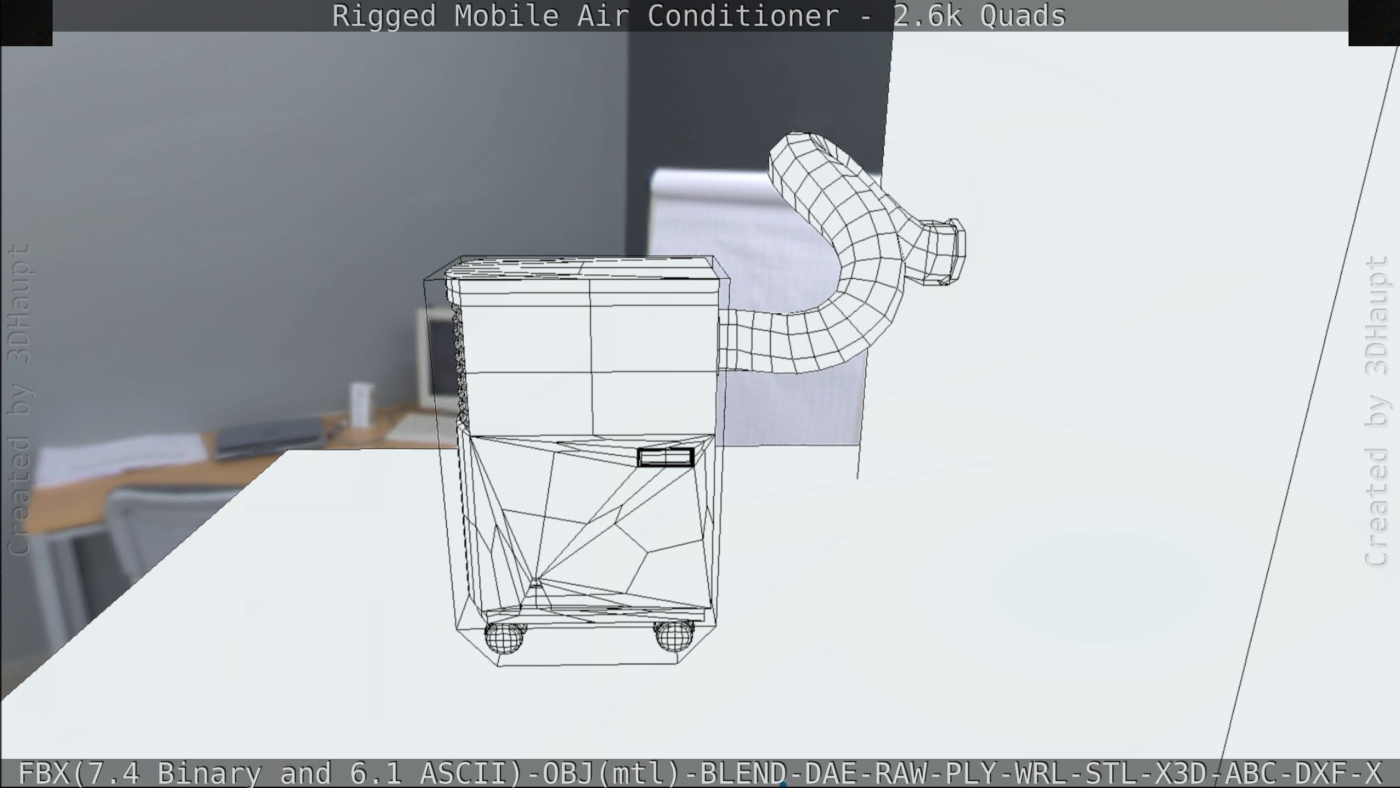 Air Conditioner Rigged Low-poly 3D model_157