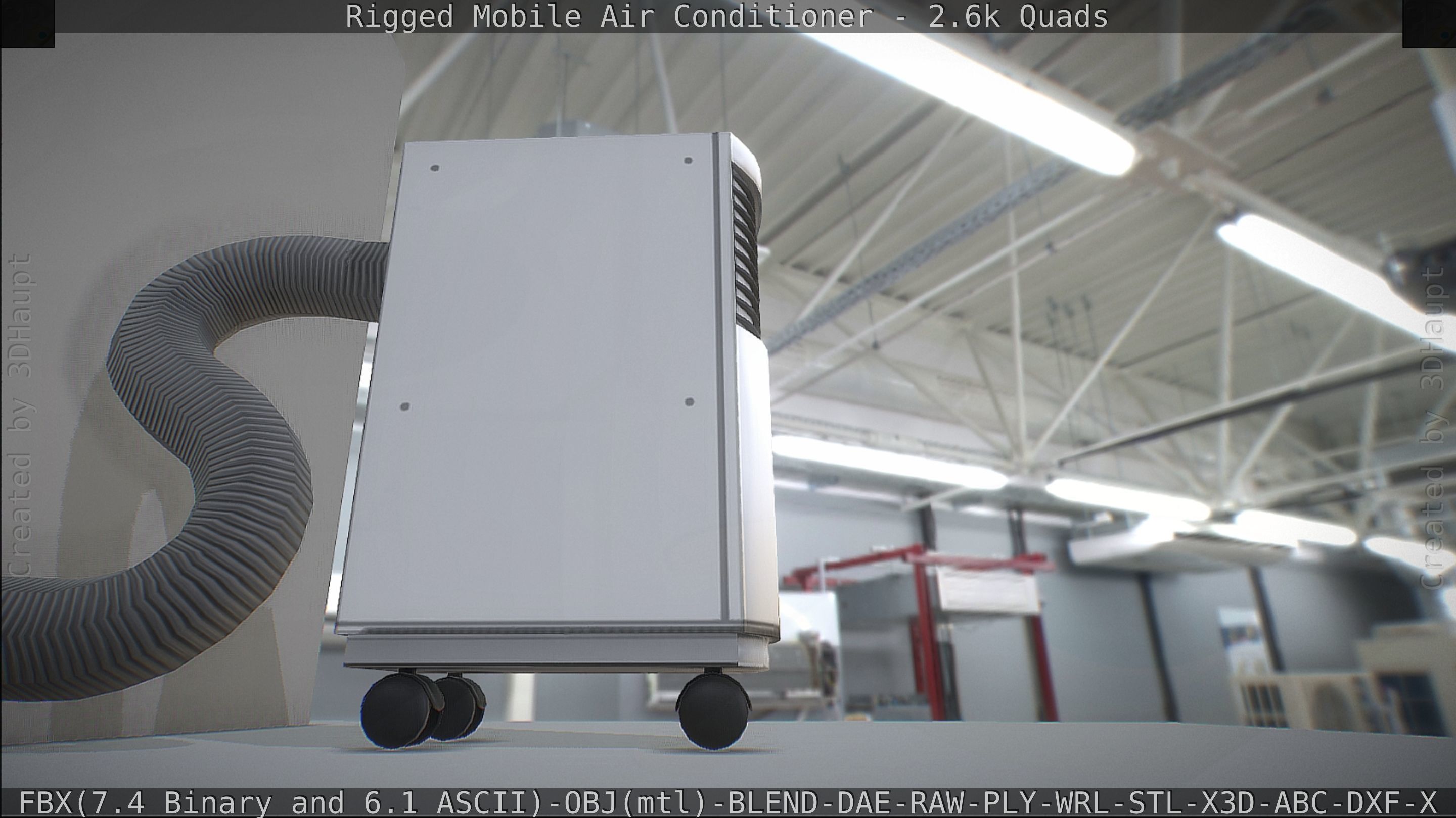 Air Conditioner Rigged Low-poly 3D model_182