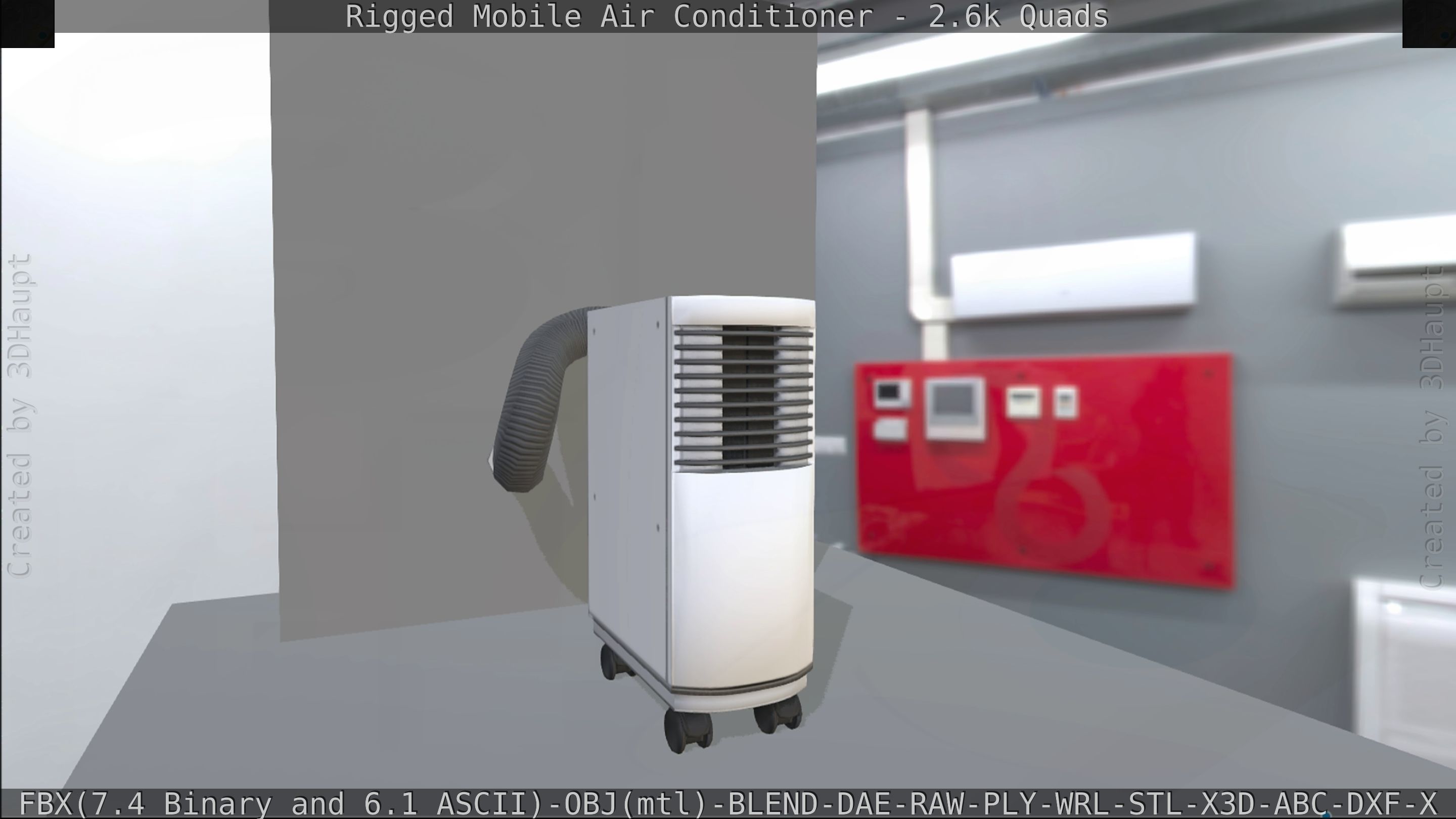 Air Conditioner Rigged Low-poly 3D model_231