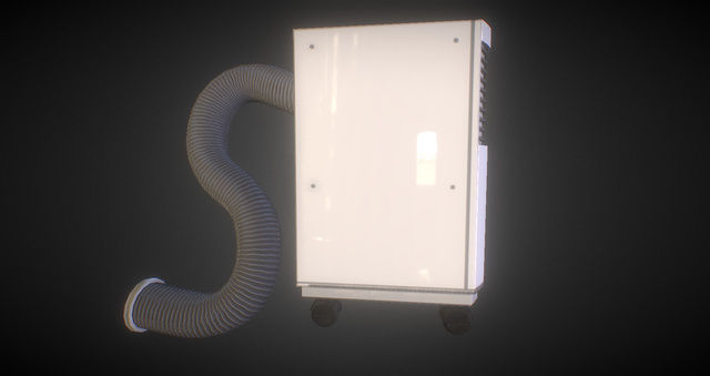 Air Conditioner Rigged Low-poly 3D model_7