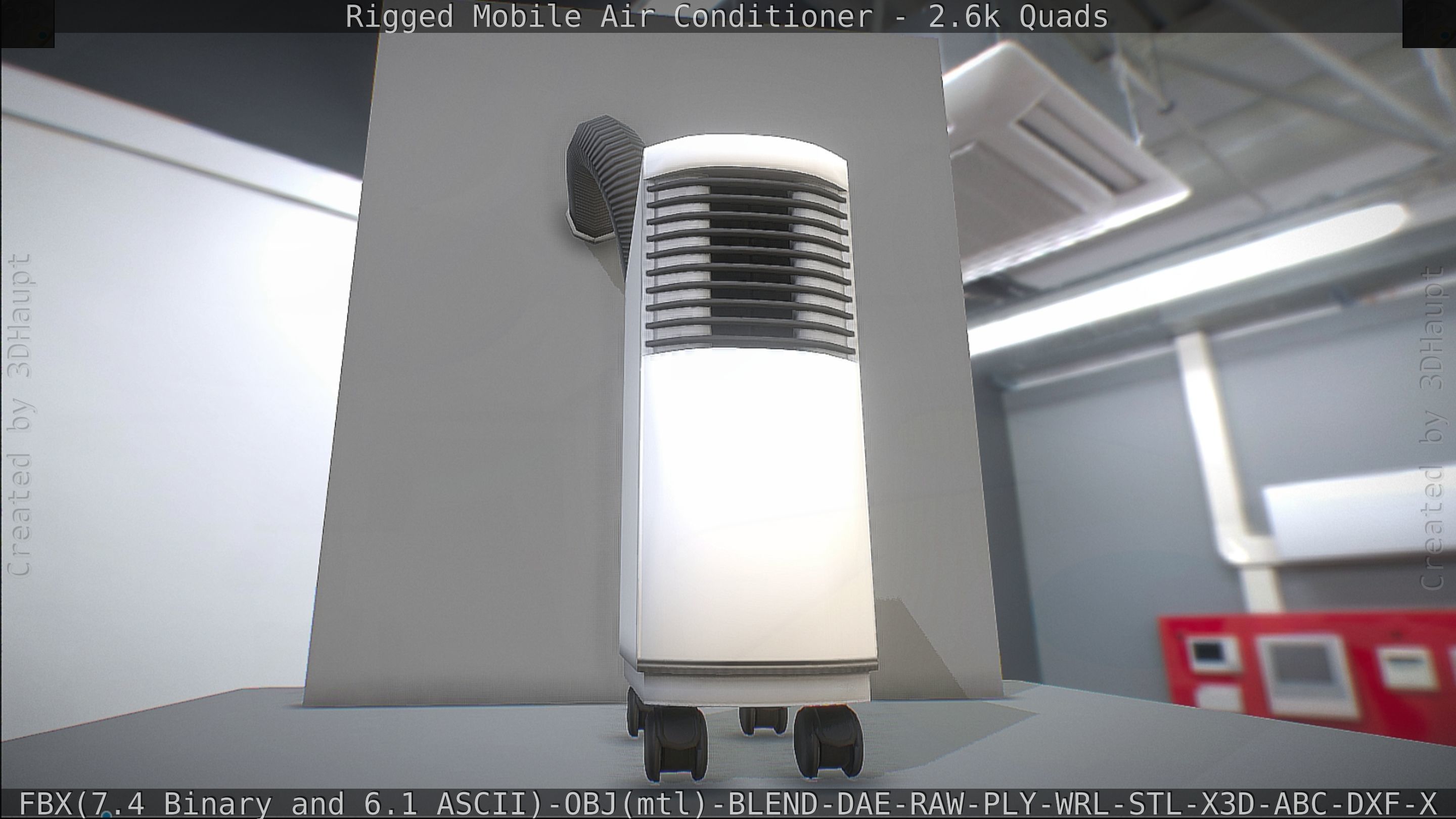 Air Conditioner Rigged Low-poly 3D model_39