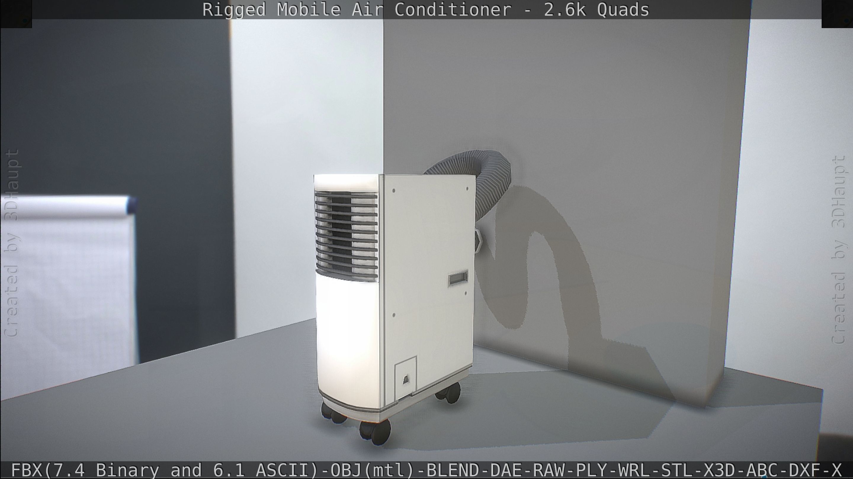 Air Conditioner Rigged Low-poly 3D model_82
