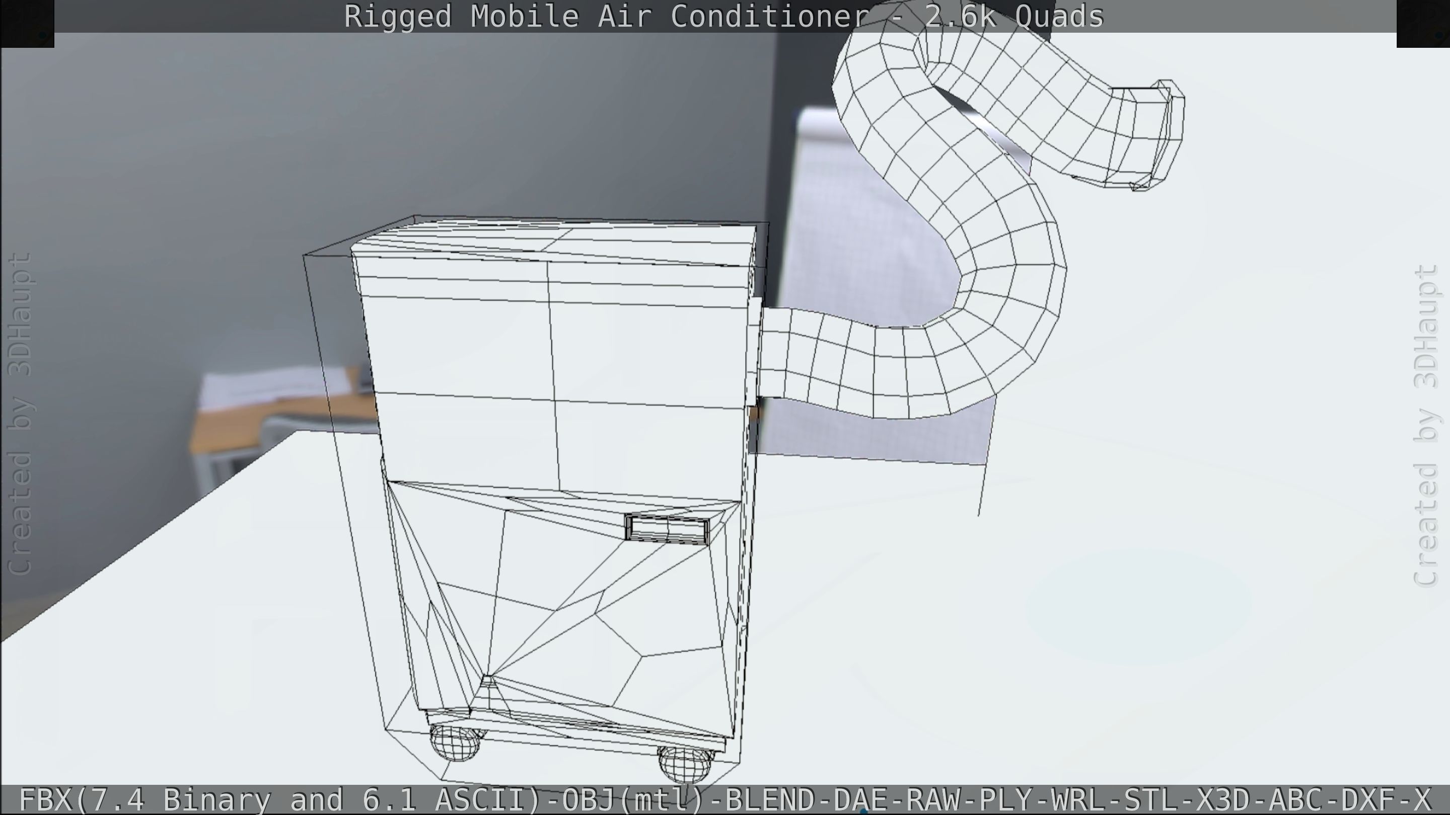 Air Conditioner Rigged Low-poly 3D model_158