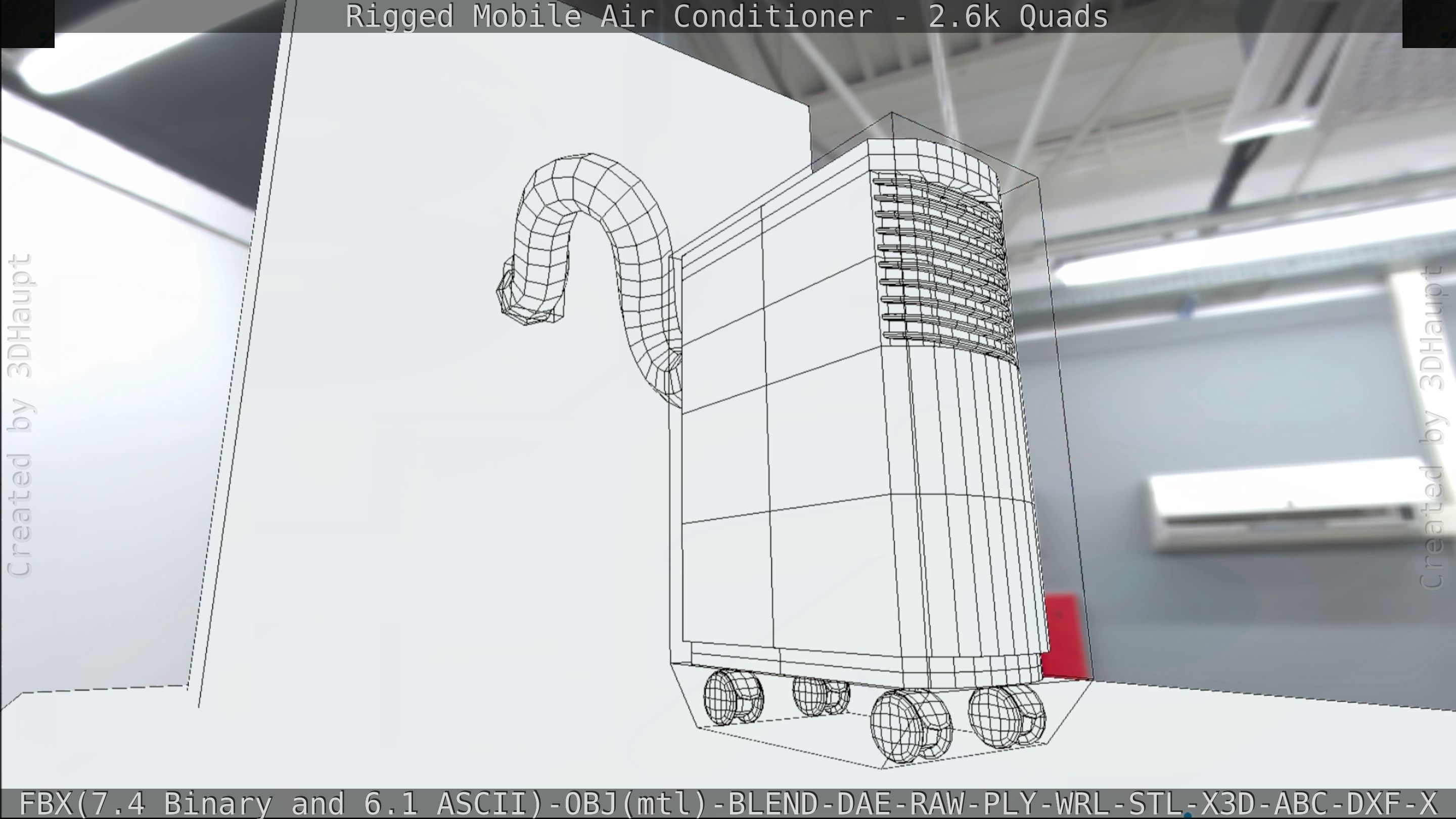 Air Conditioner Rigged Low-poly 3D model_170