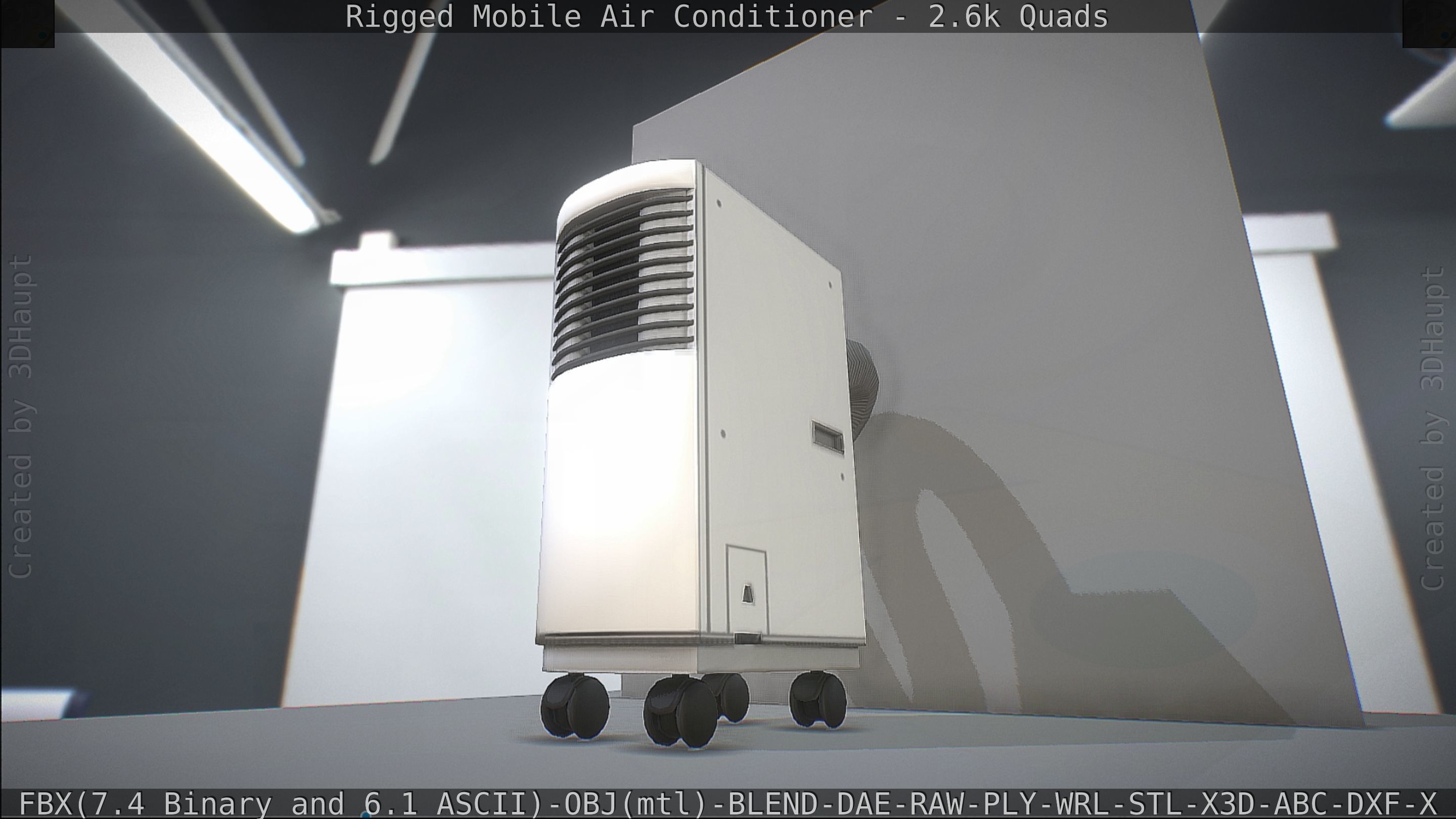 Air Conditioner Rigged Low-poly 3D model_197