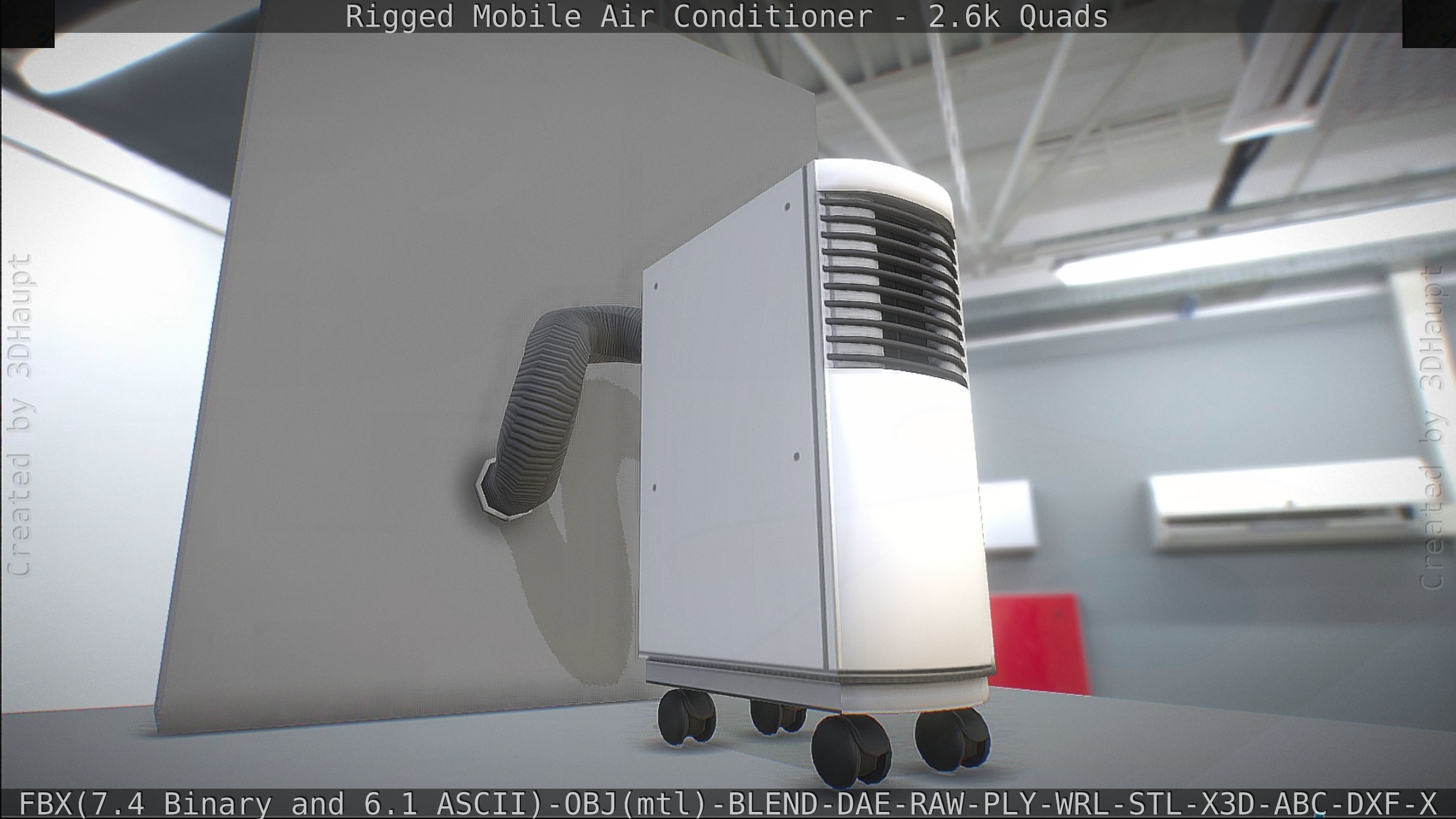 Air Conditioner Rigged Low-poly 3D model_174