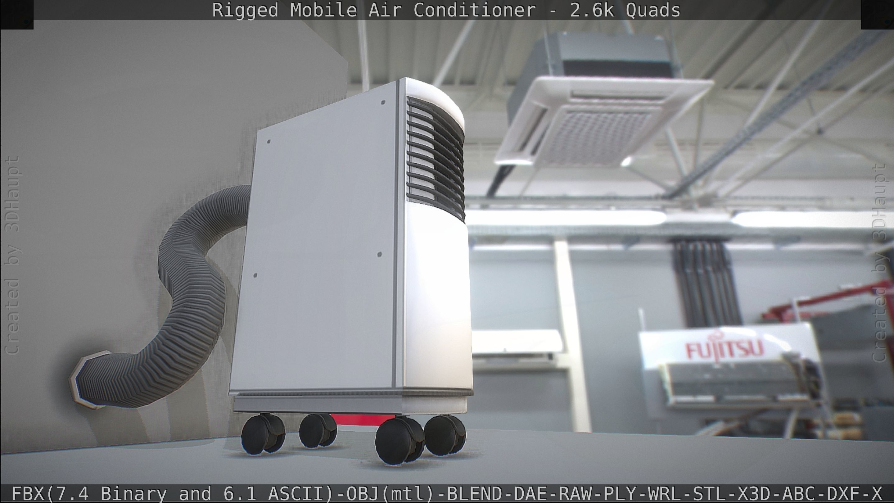 Air Conditioner Rigged Low-poly 3D model_186