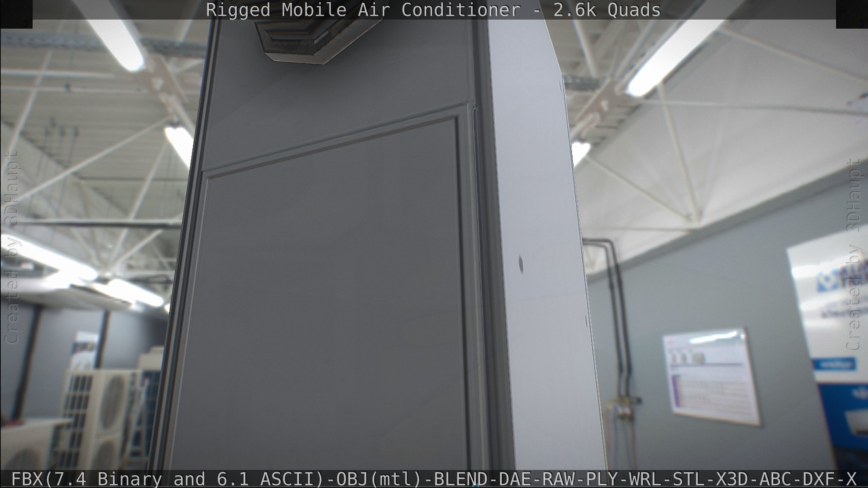 Air Conditioner Rigged Low-poly 3D model_105