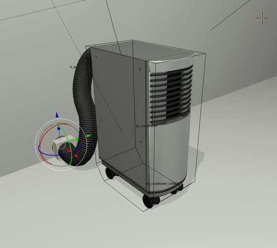 Air Conditioner Rigged Low-poly 3D model_10