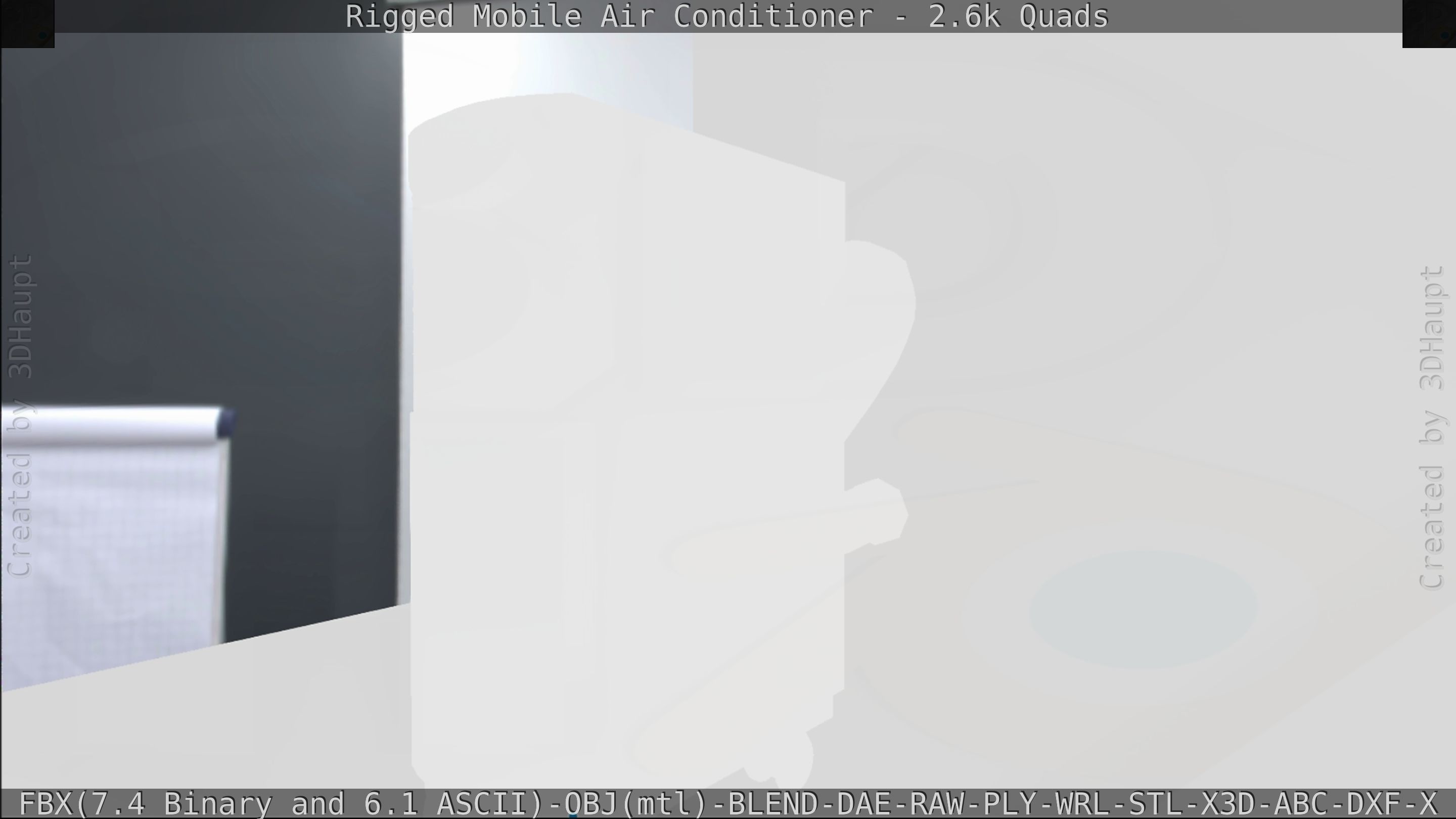 Air Conditioner Rigged Low-poly 3D model_147