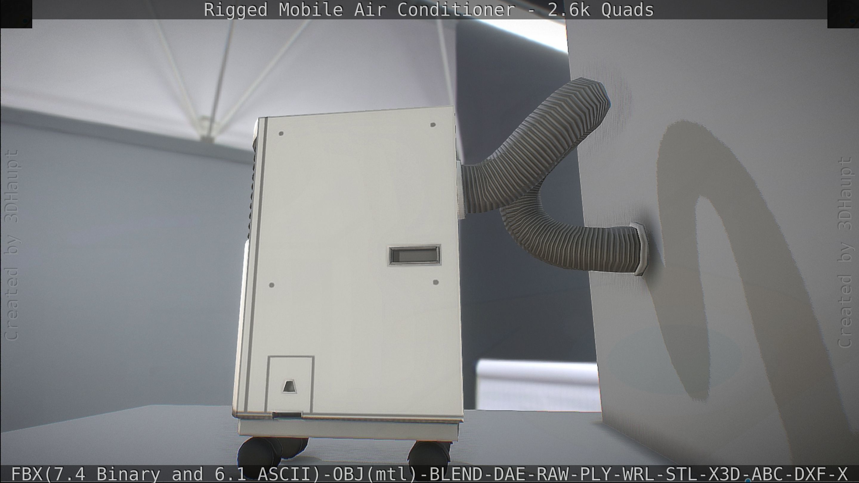 Air Conditioner Rigged Low-poly 3D model_23